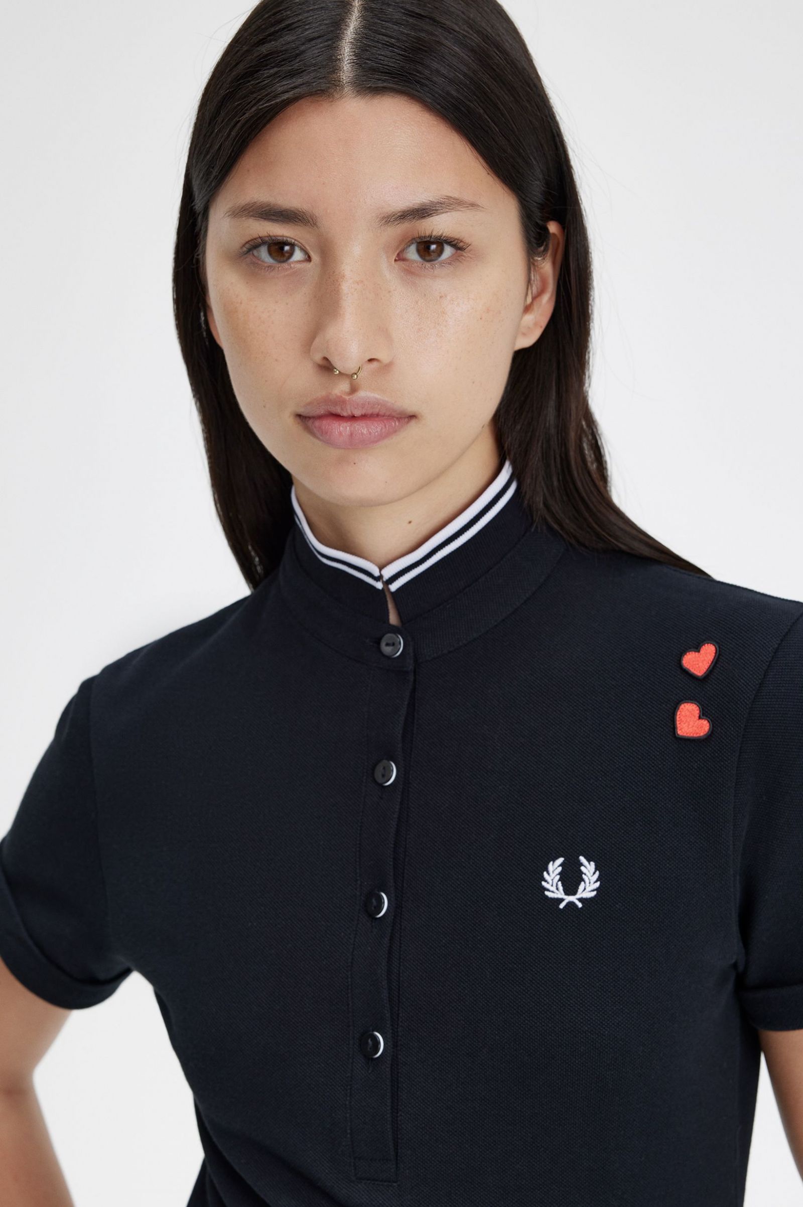 Amy Winehouse FoundationAmy Fred Perry Shirt Black