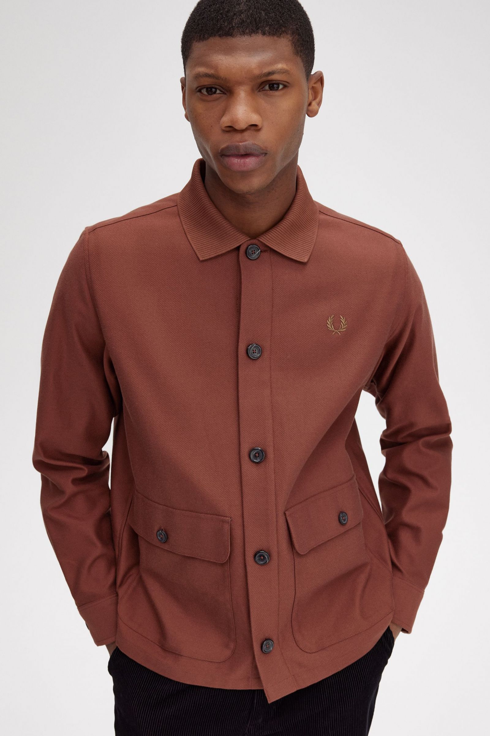 Utility Pocket Overshirt Whisky Brown