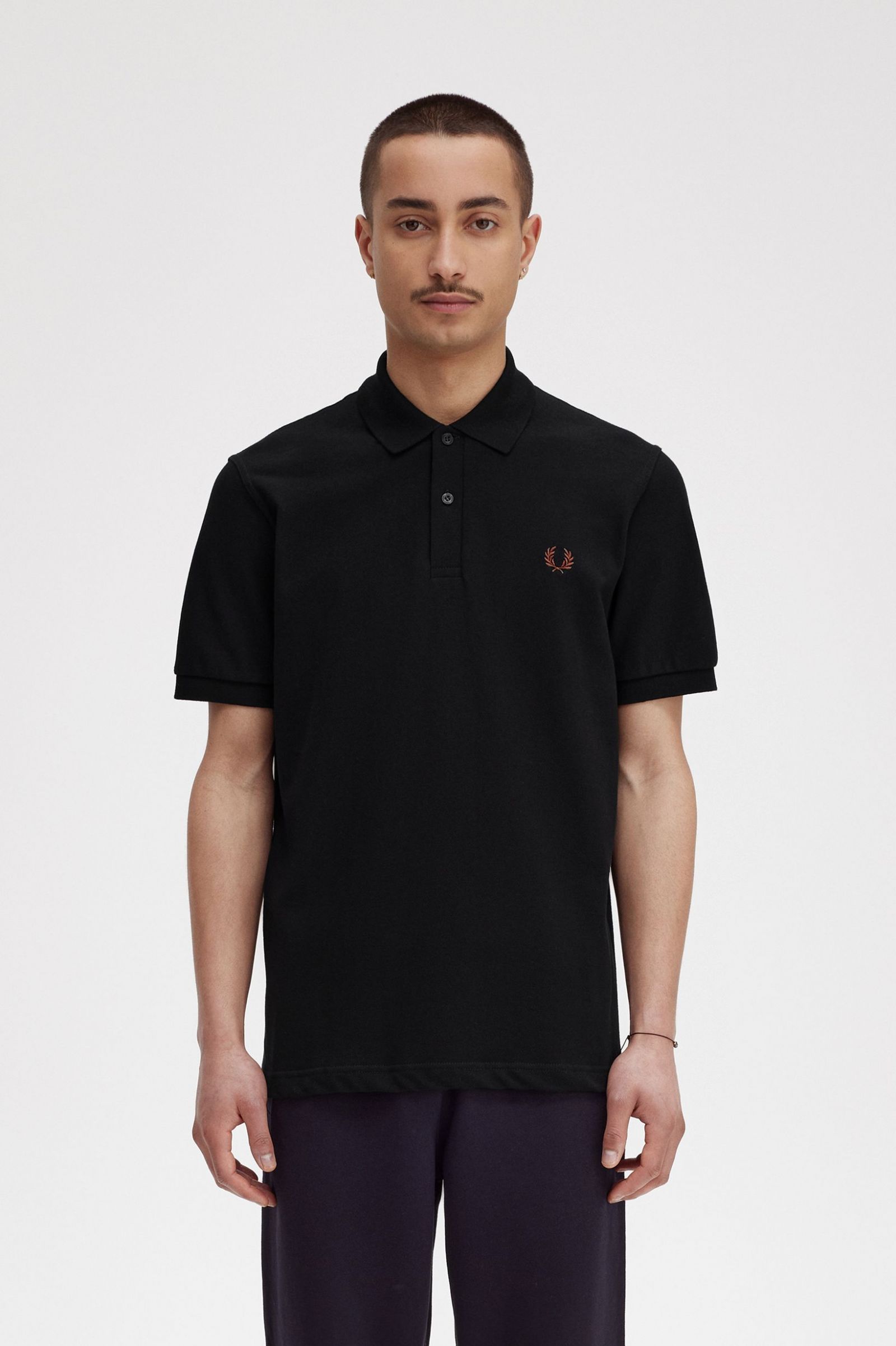 The Fred Perry ShirtM3 Black / Whisky Brown