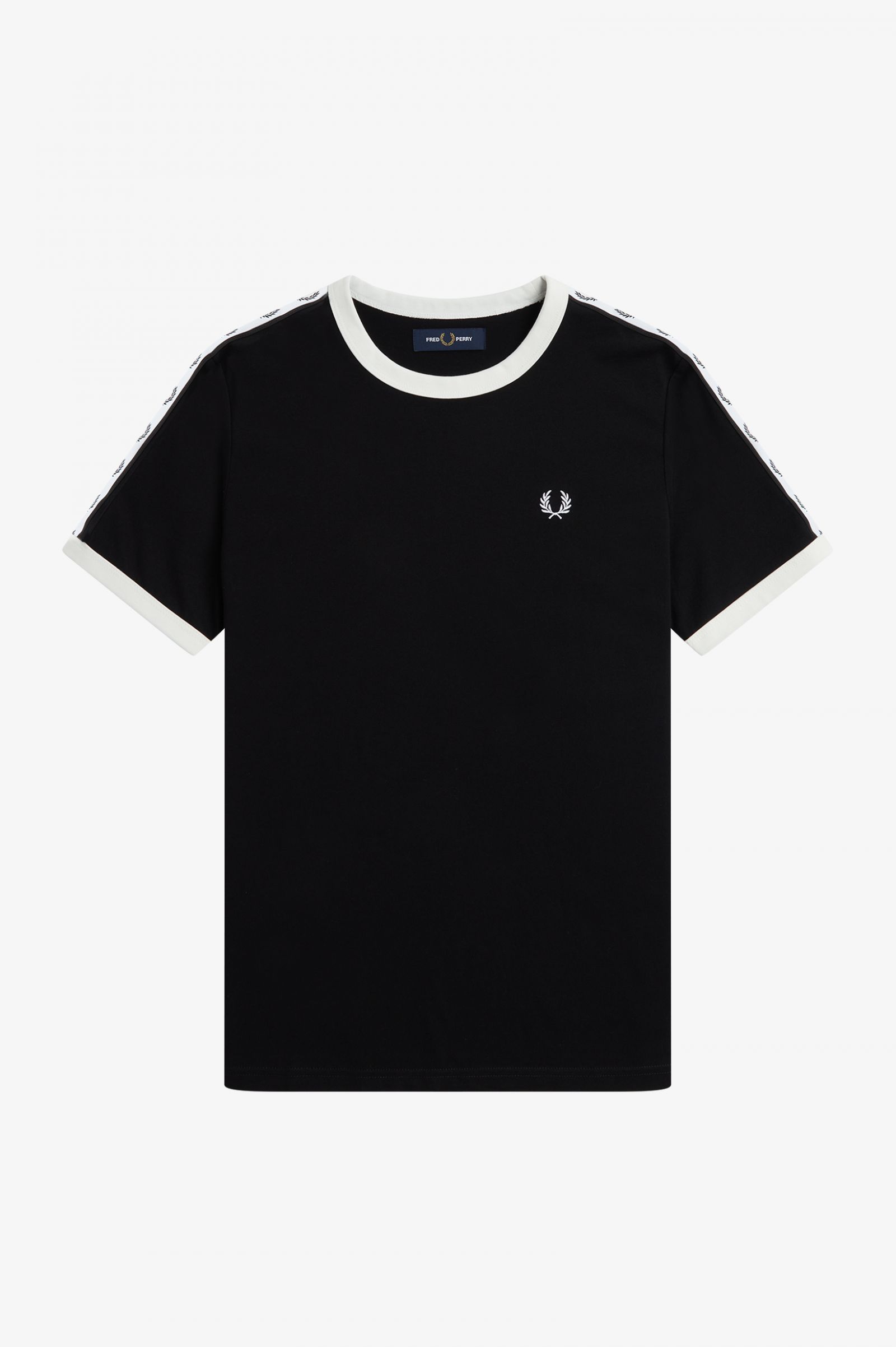 Taped Ringer T-Shirt Black