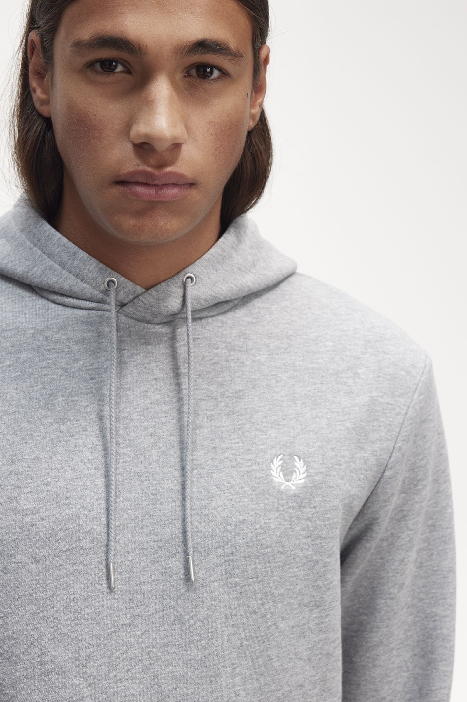 Tipped Hooded Sweatshirt Steel Marl
