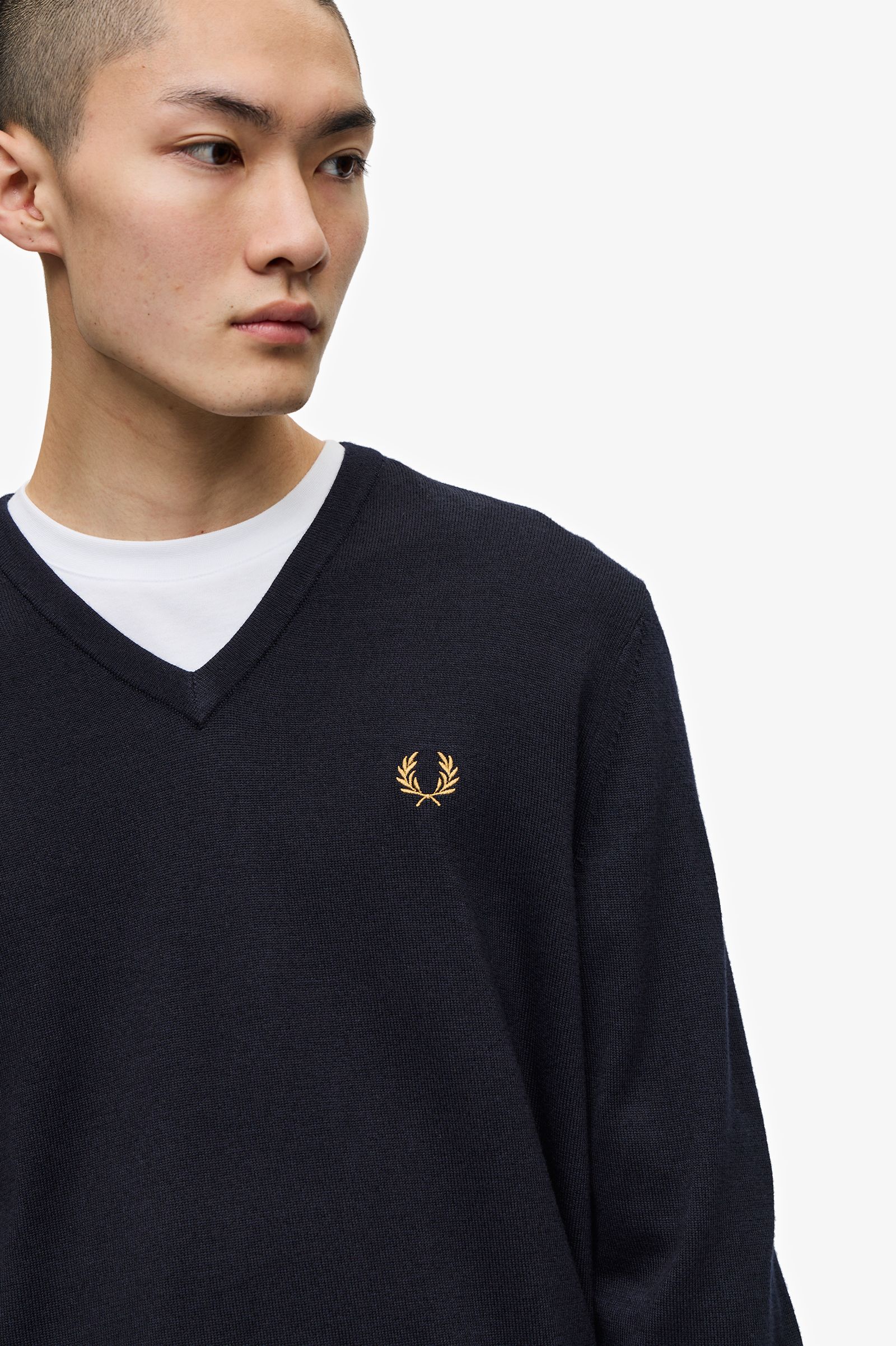 Classic V-Neck Jumper Navy