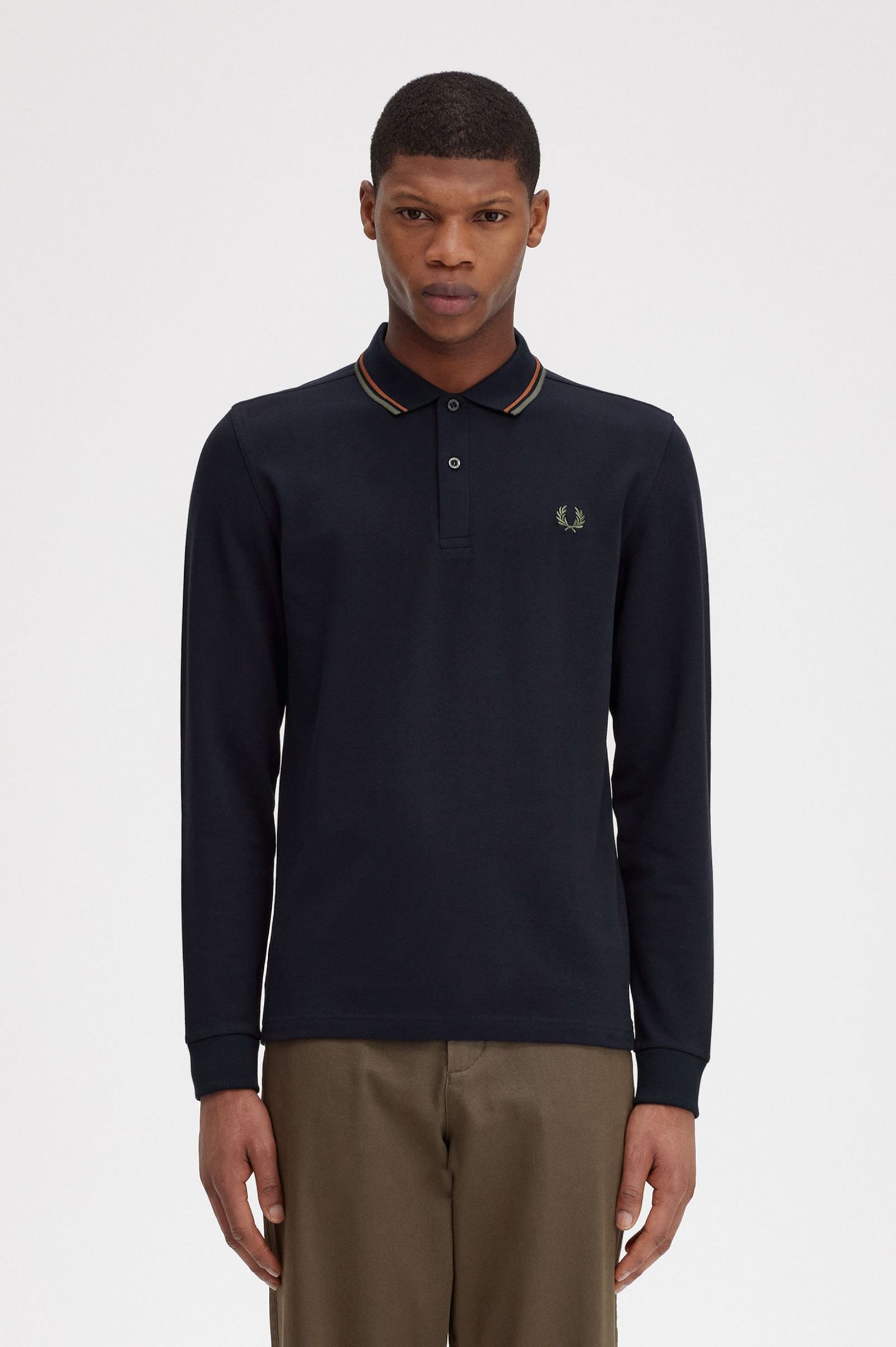 The Fred Perry ShirtM3636 Navy / Nut Flake / Field Green