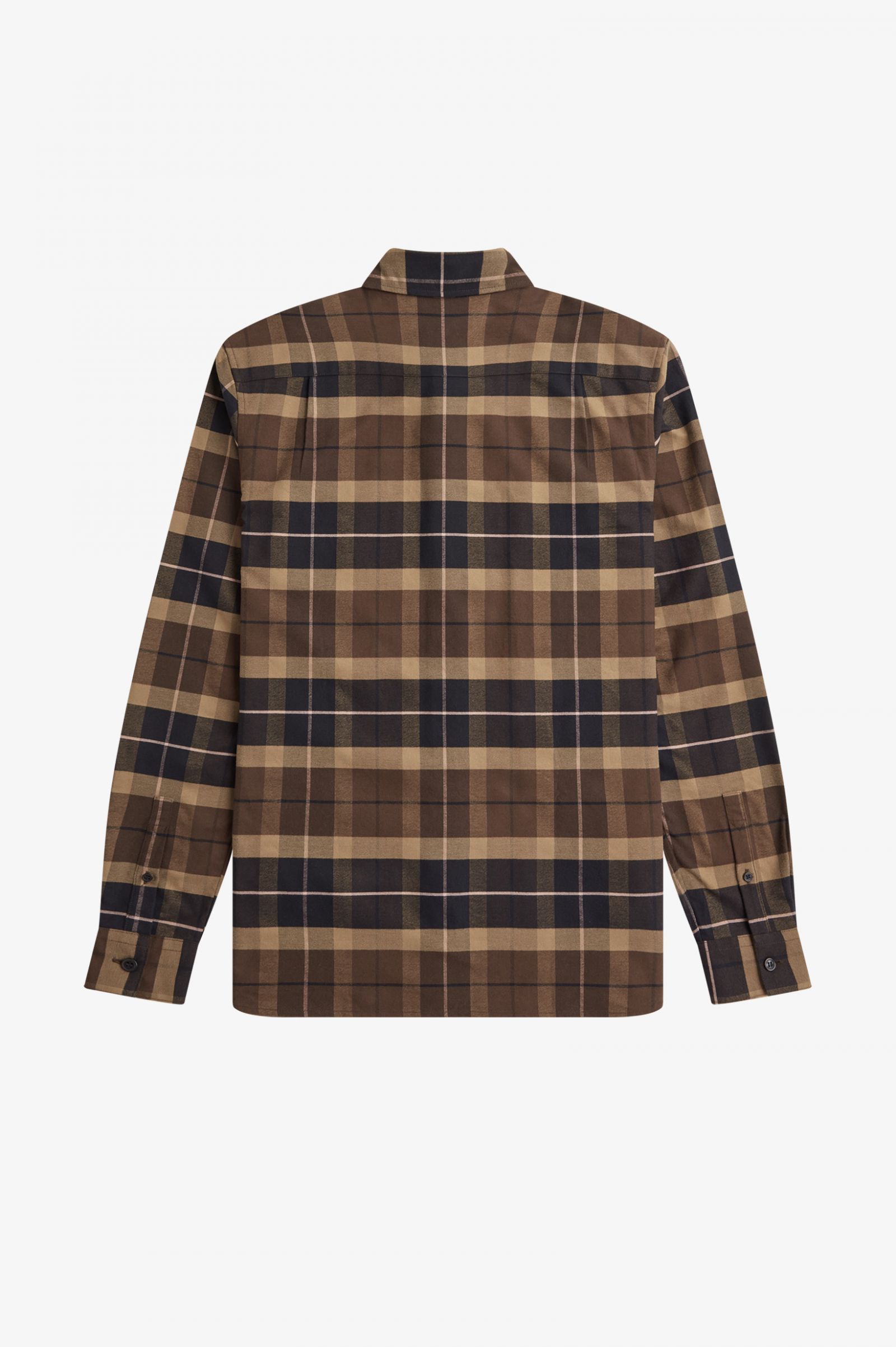 Brushed Tartan Shirt Burnt Tobacco