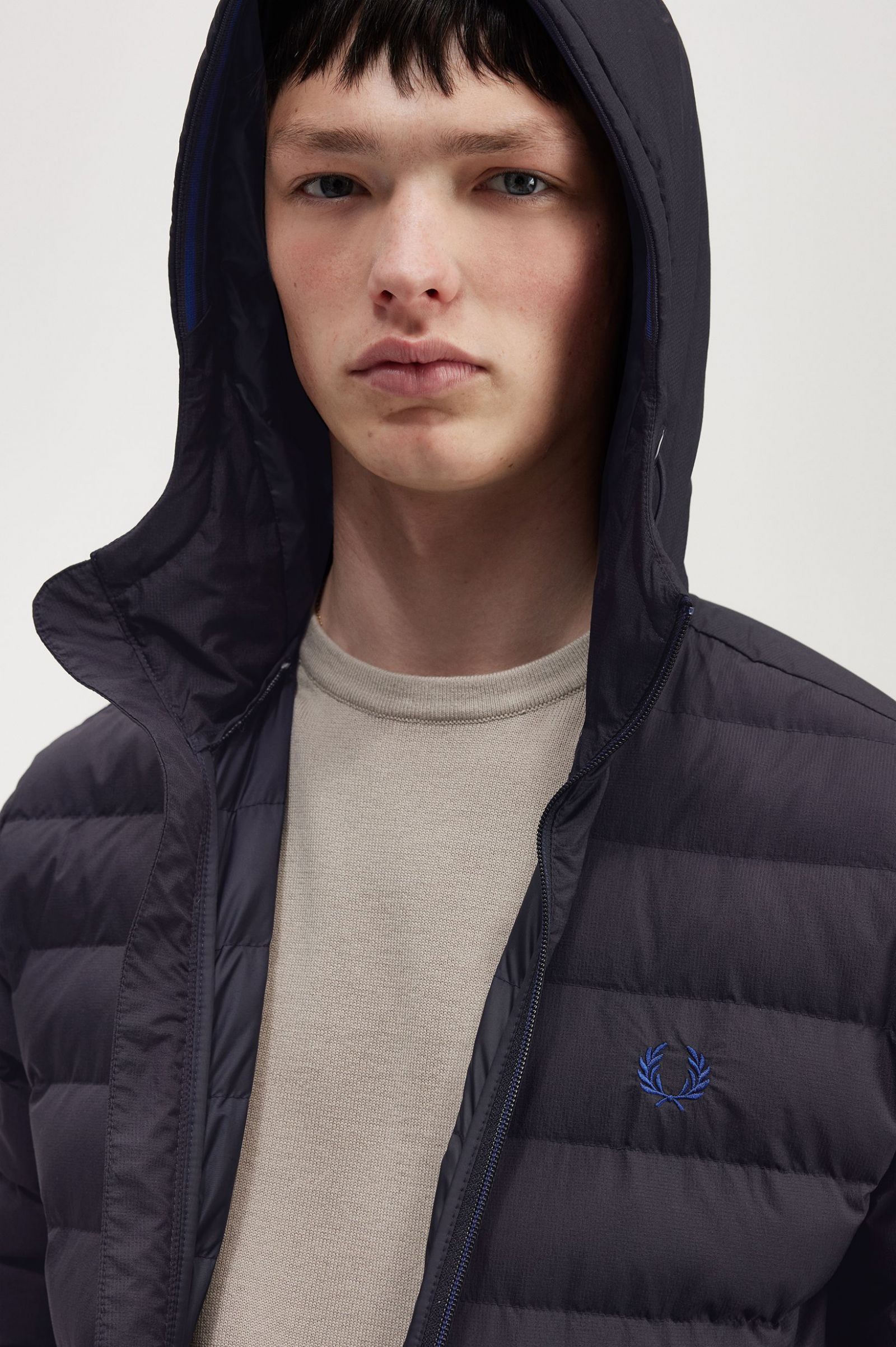 Hooded Insulated Jacket Navy