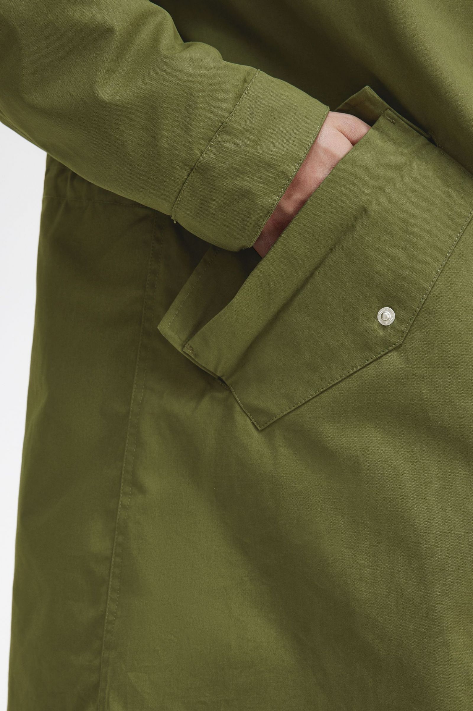 Faux Fur Lined Parka Parka Green