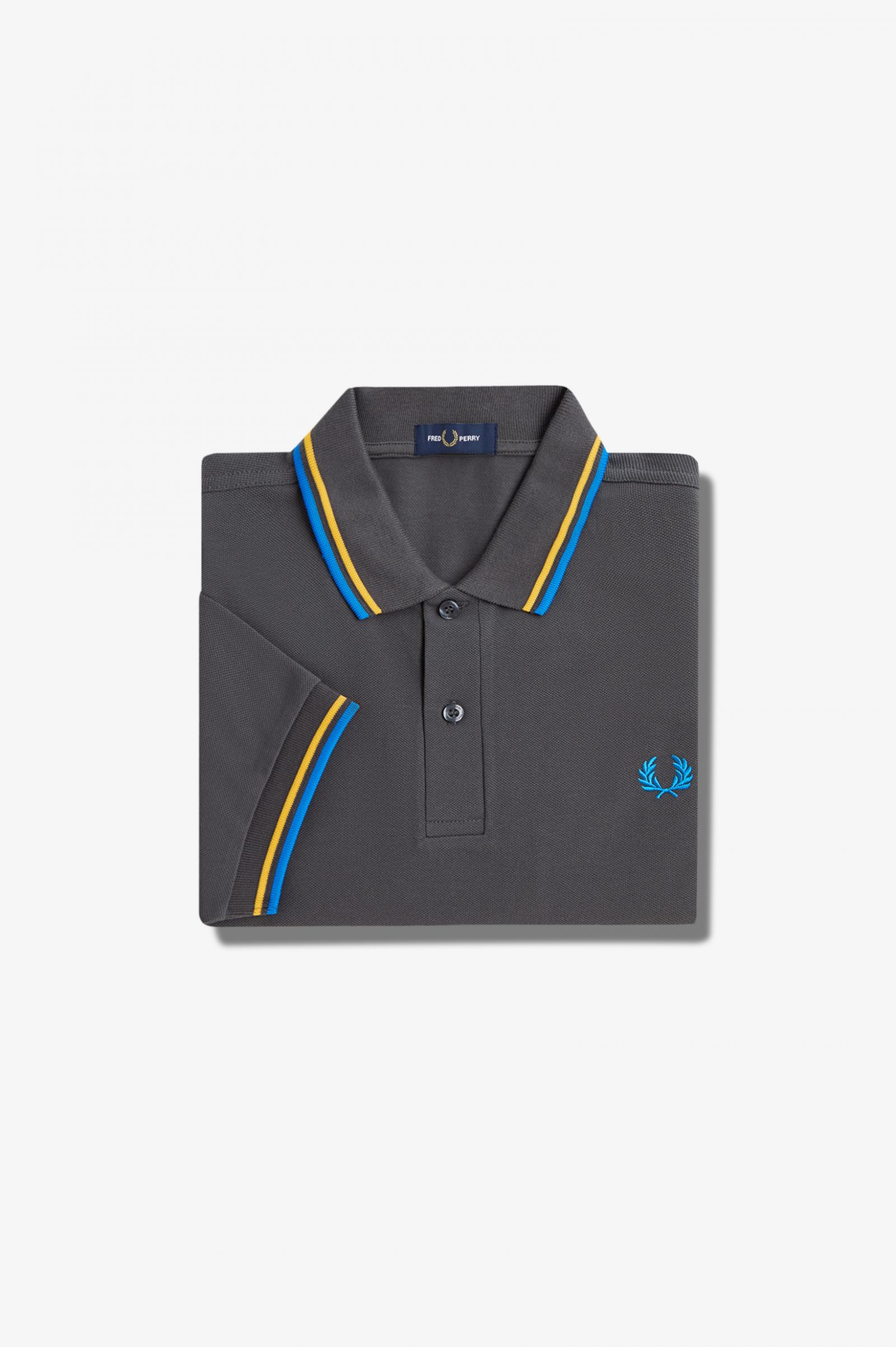 The Fred Perry ShirtM3600 Gunmetal / Golden Hour / Kingfisher