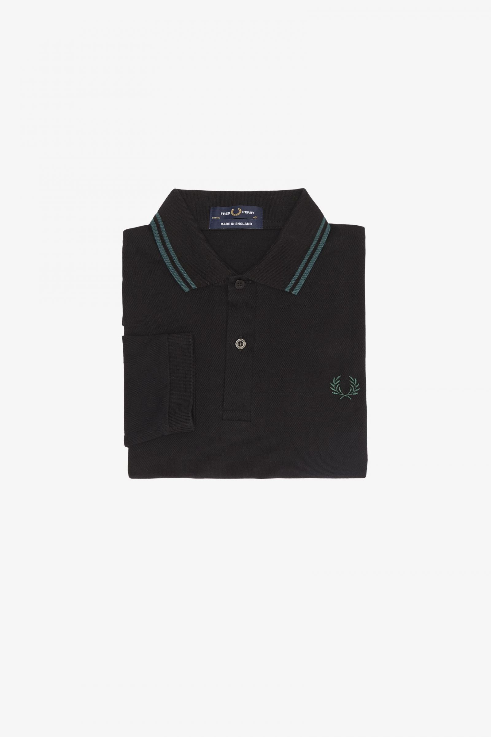 The Fred Perry ShirtM1212 Black / Petrol Blue / Petrol Blue