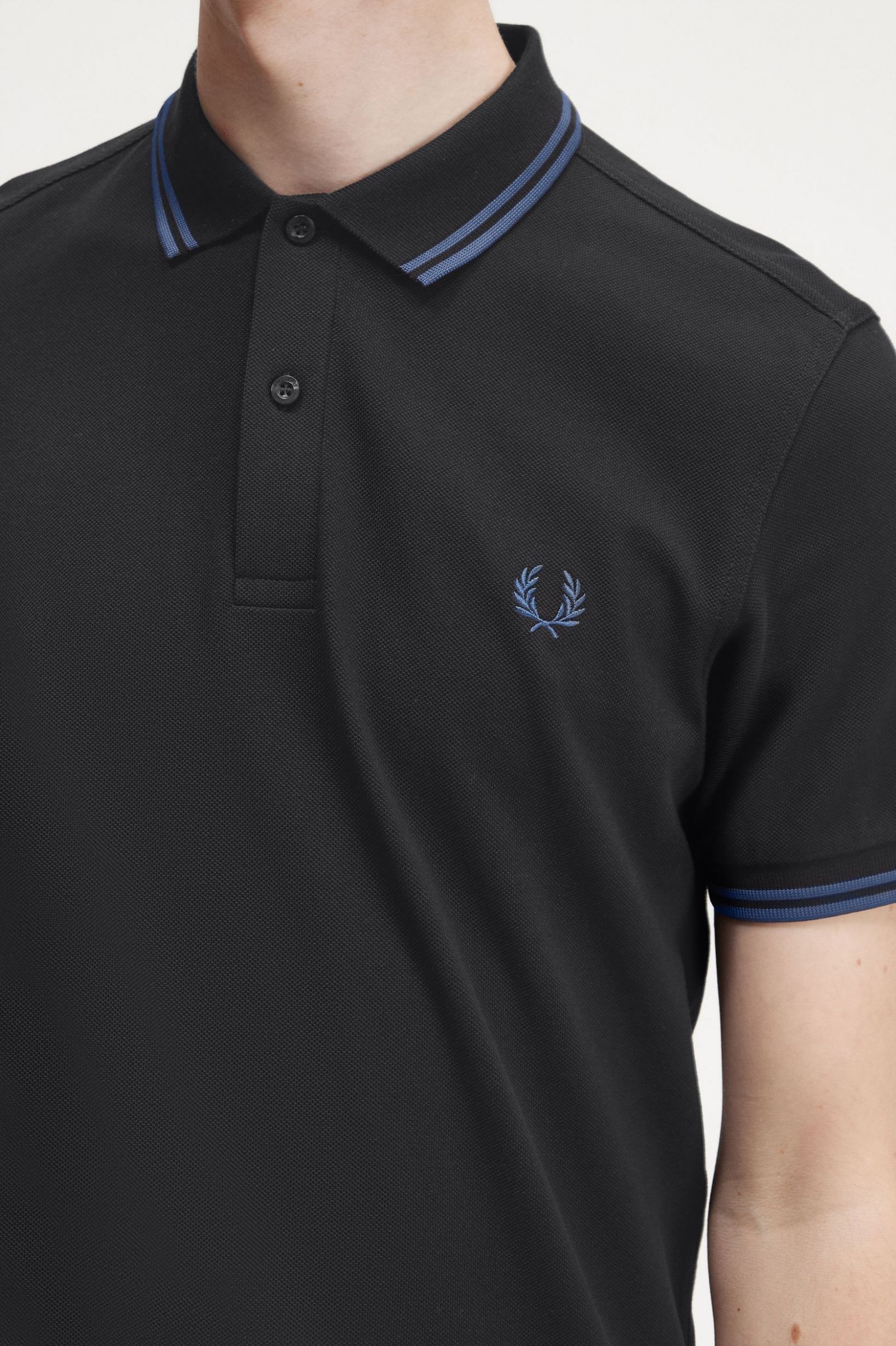 The Fred Perry ShirtM3600 Black / Midnight Blue / Midnight Blue