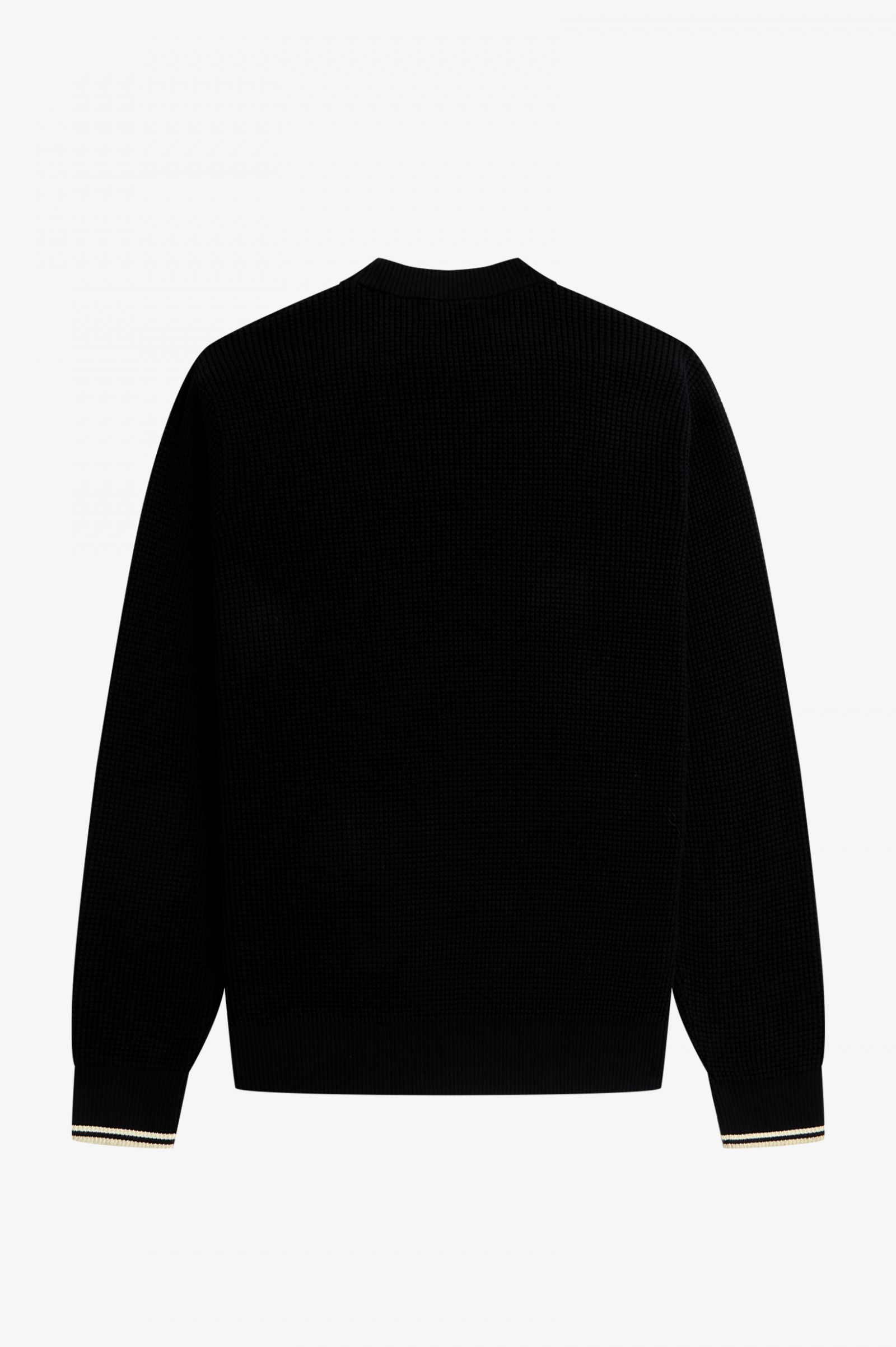 Waffle Stitch Jumper Black