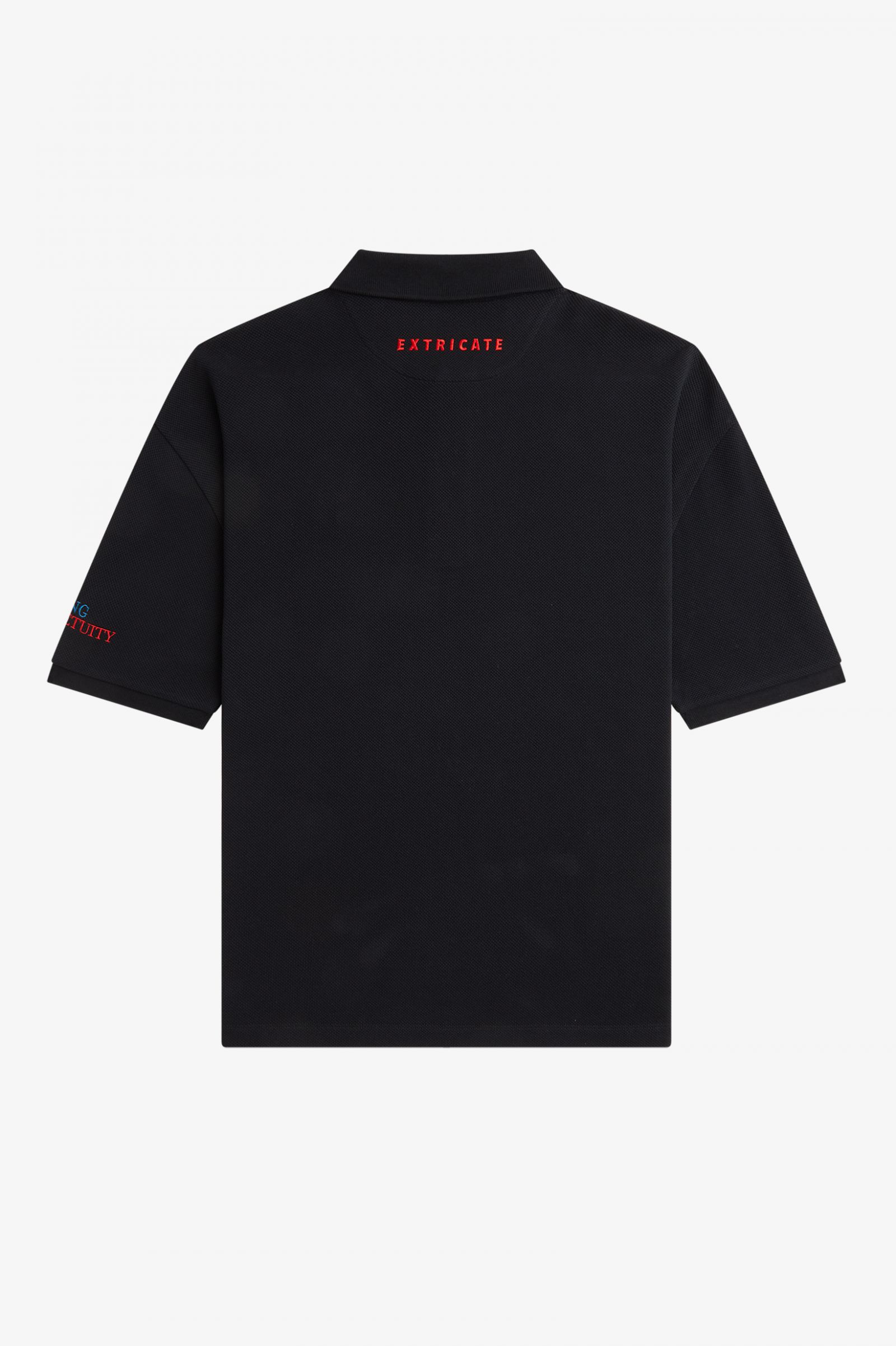Raf SimonsEmbroidered Polo Shirt Black