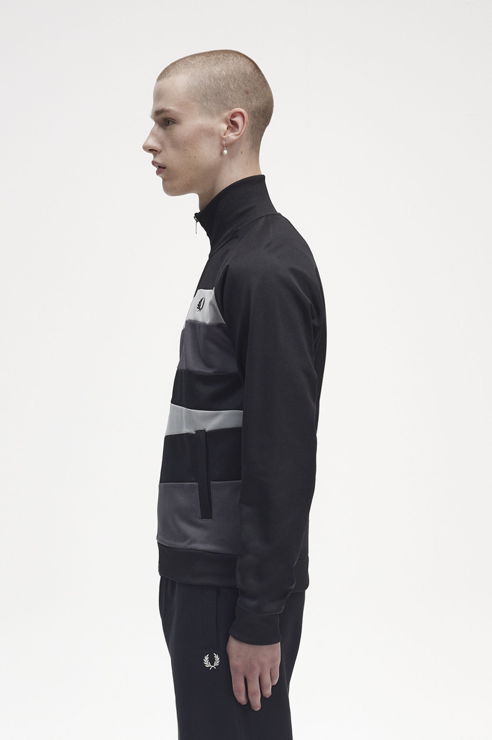 ReissuesContrast Panel Track Jacket Black