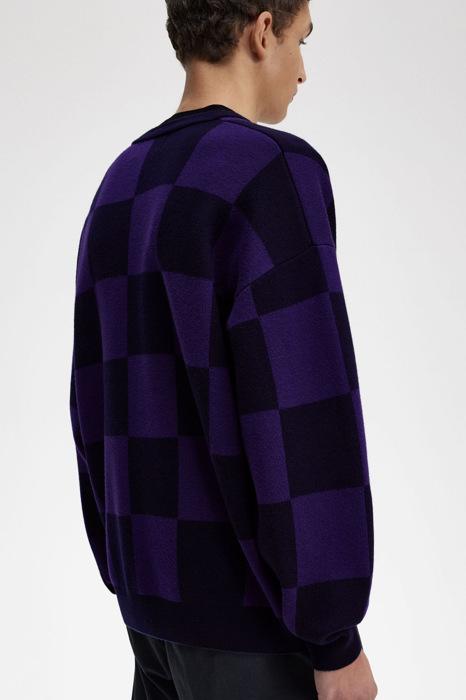 Raf SimonsChequerboard Cardigan Navy