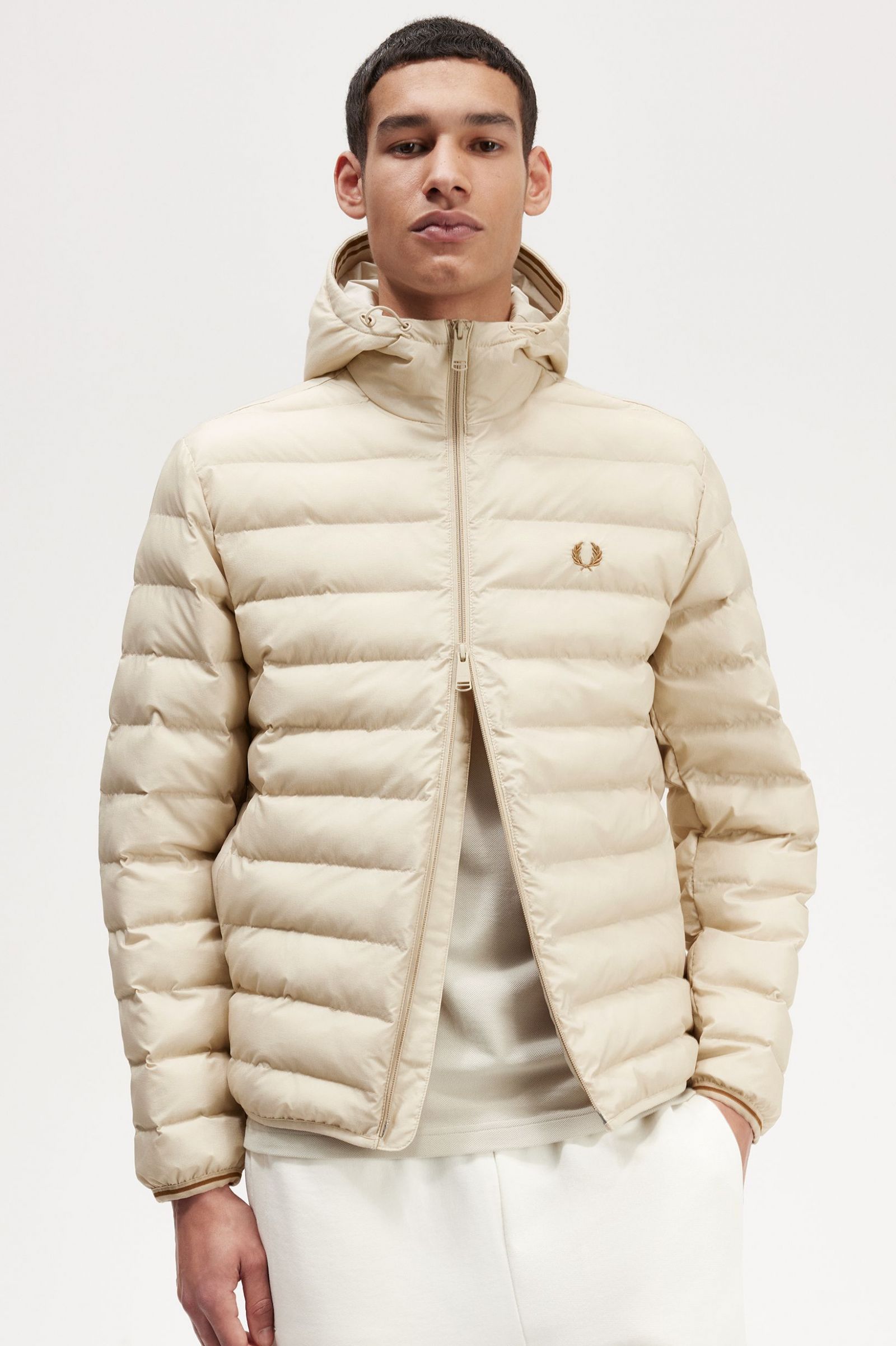 Hooded Insulated Jacket Oatmeal