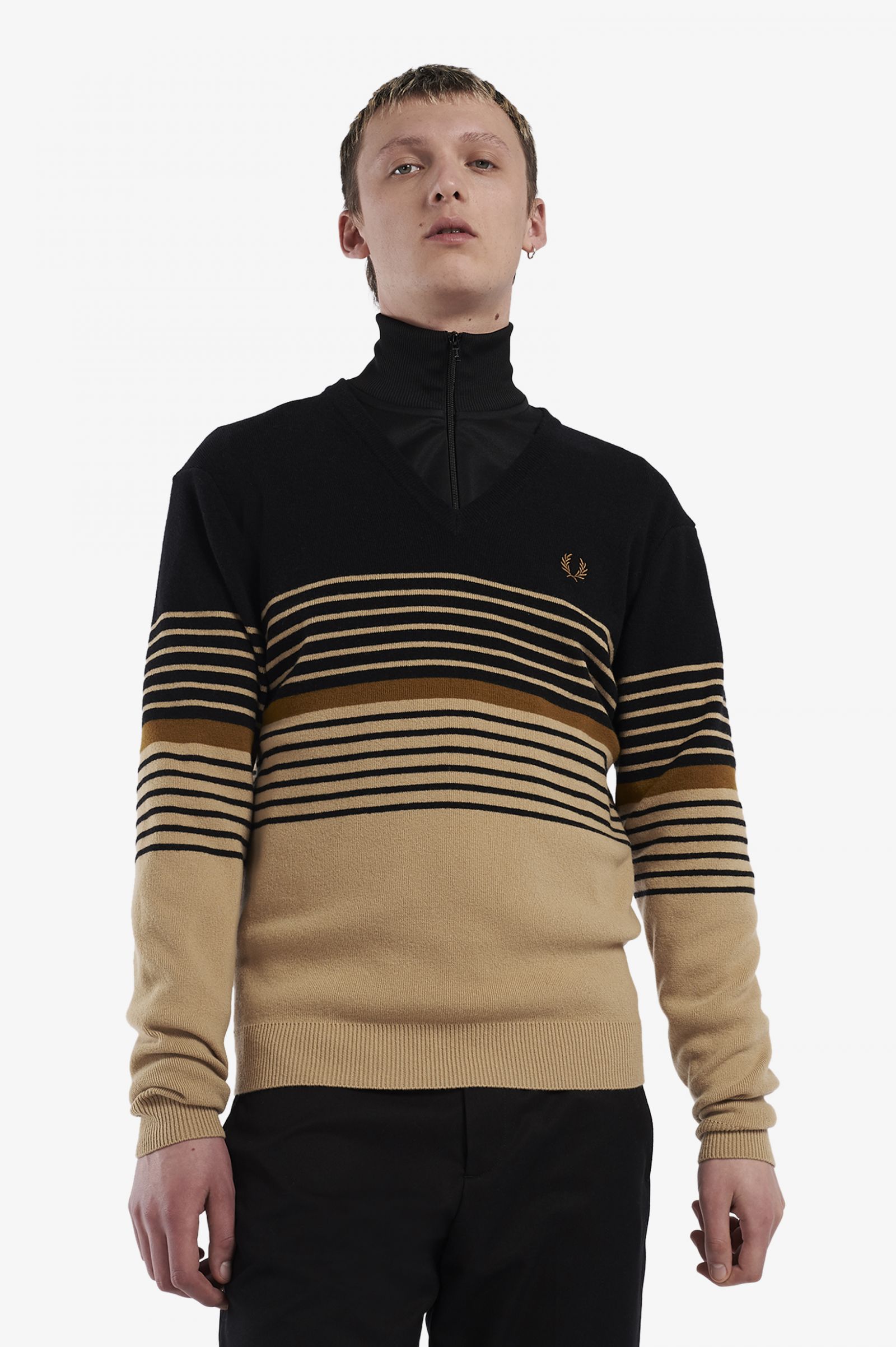 ReissuesLambswool Striped Jumper Desert