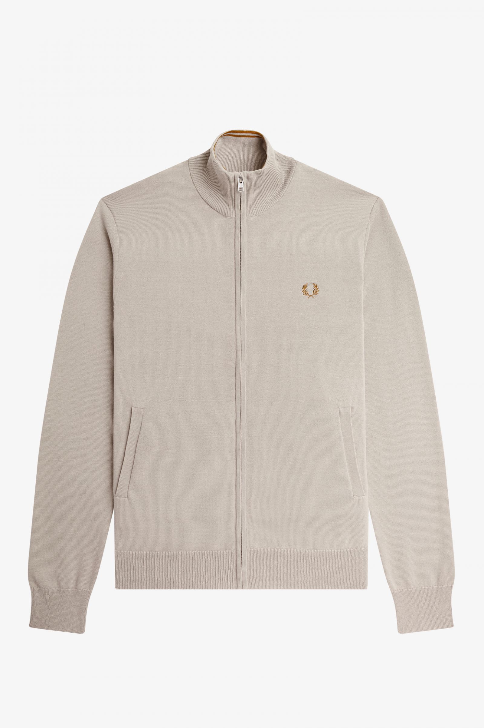 Zip Through Cardigan Dark Oatmeal