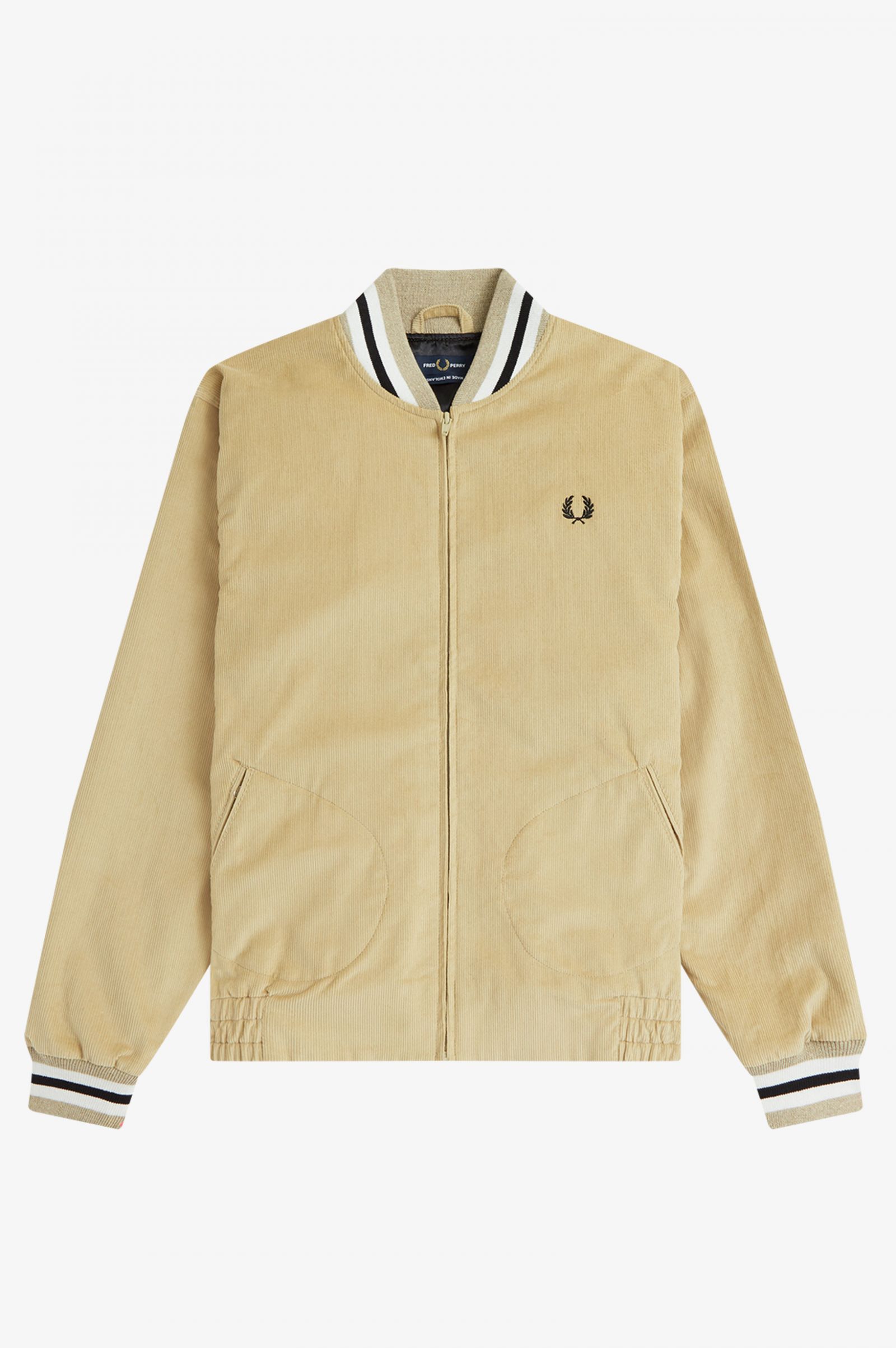 Made In EnglandNeedlecord Tennis Bomber Stone