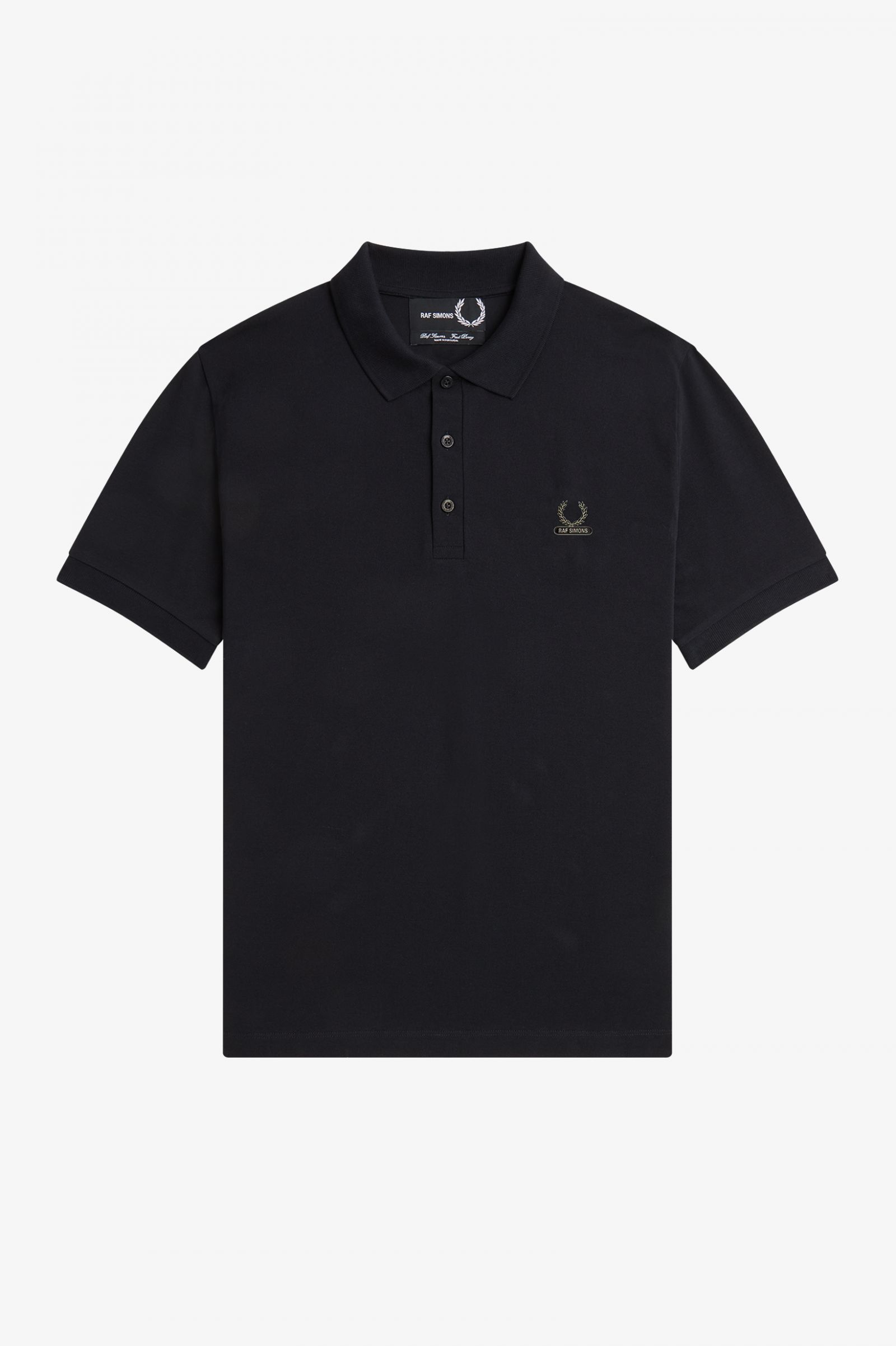 Raf SimonsEnamel Pin Polo Shirt Black