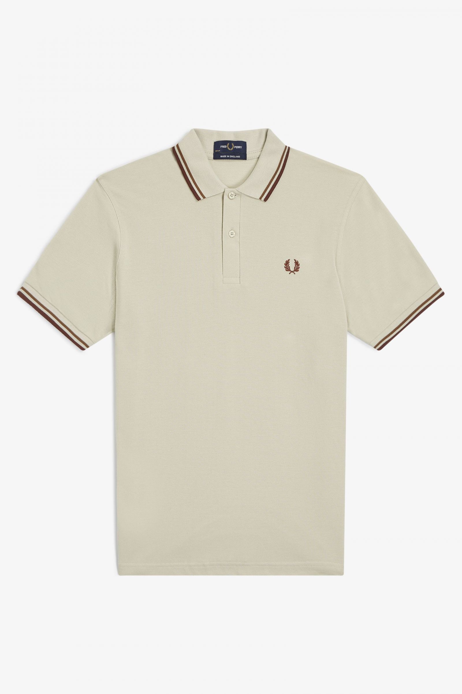 The Fred Perry ShirtM12 Oatmeal / Dark Caramel / Whisky Brown
