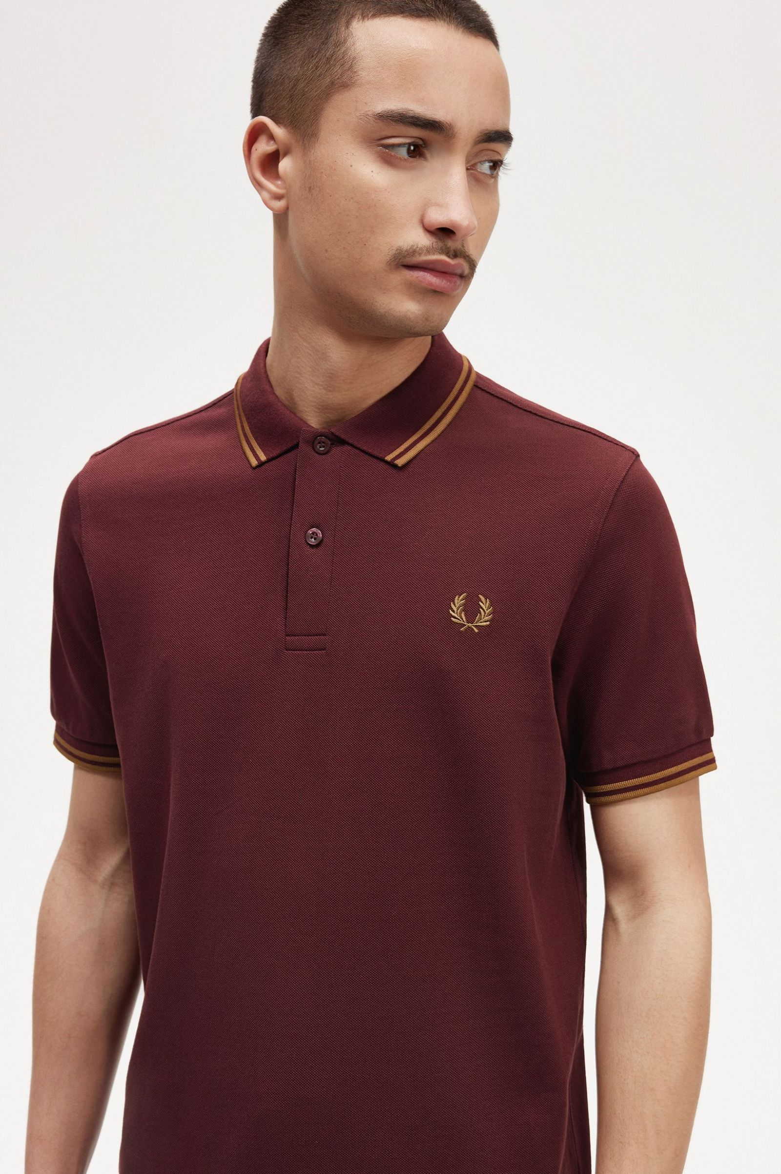 The Fred Perry ShirtM3600 Oxblood / Shaded Stone / Shaded Stone