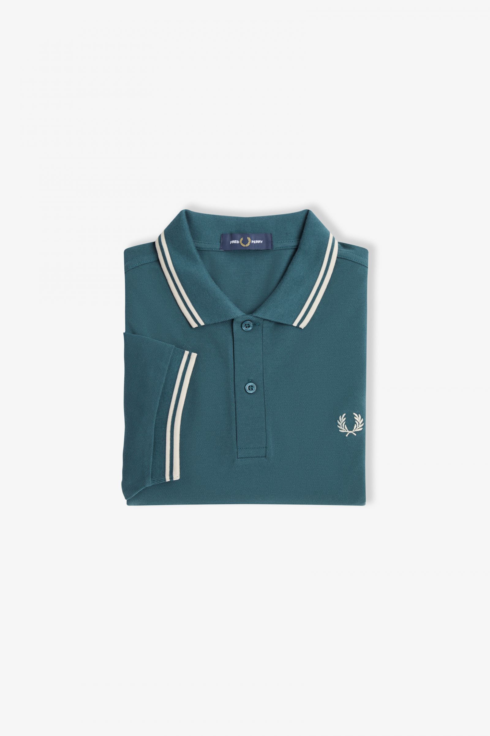 The Fred Perry ShirtM3600 Petrol Blue / Light Oyster / Light Oyster