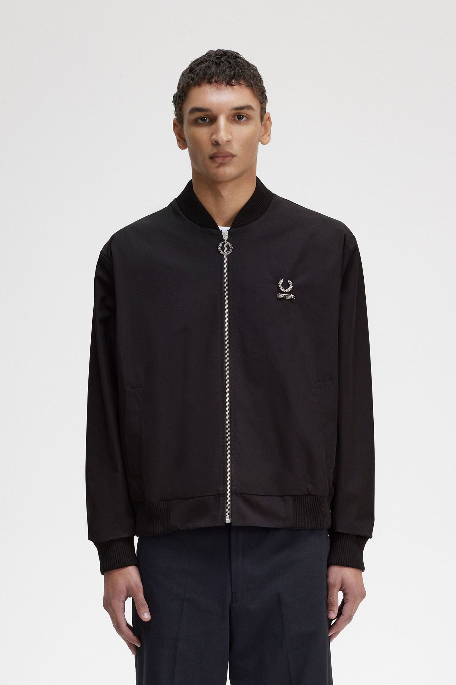 Raf SimonsPrinted Bomber Jacket Black