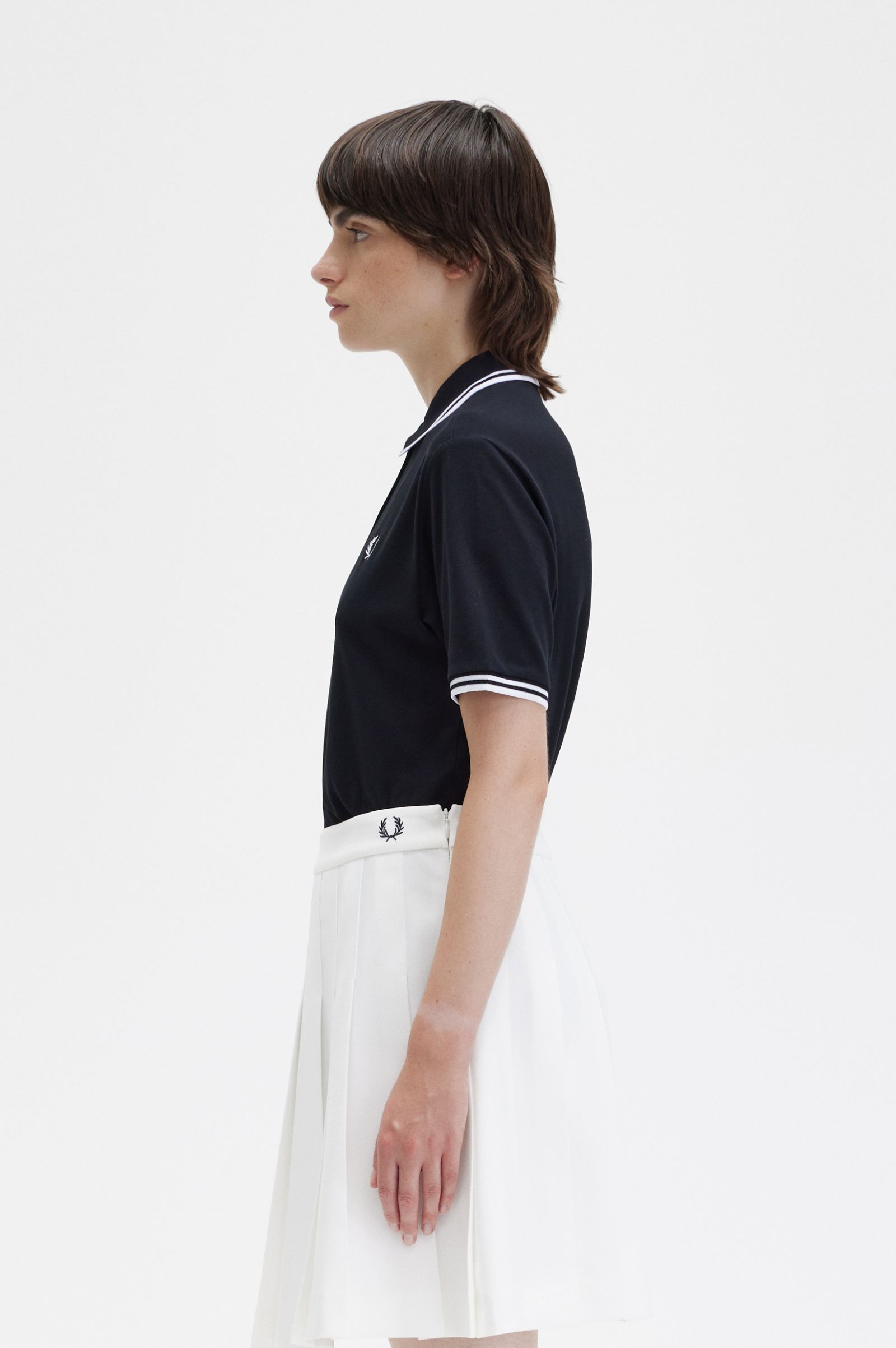 The Fred Perry ShirtG3600 Black / White / White