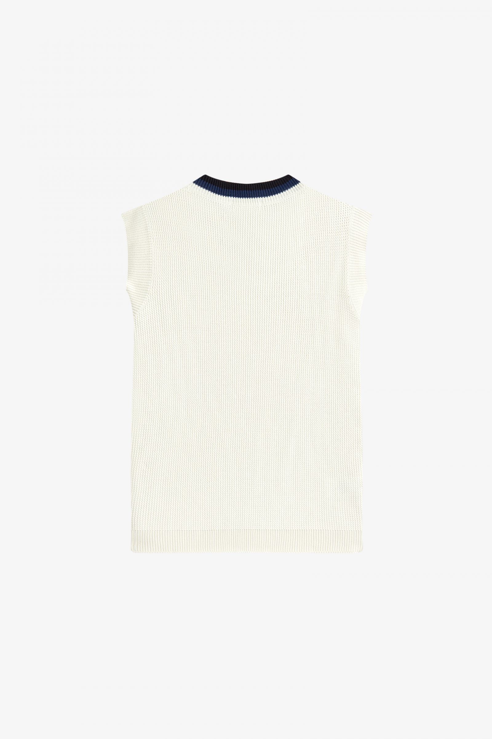 ReissuesV-Neck Knitted Tank French Navy