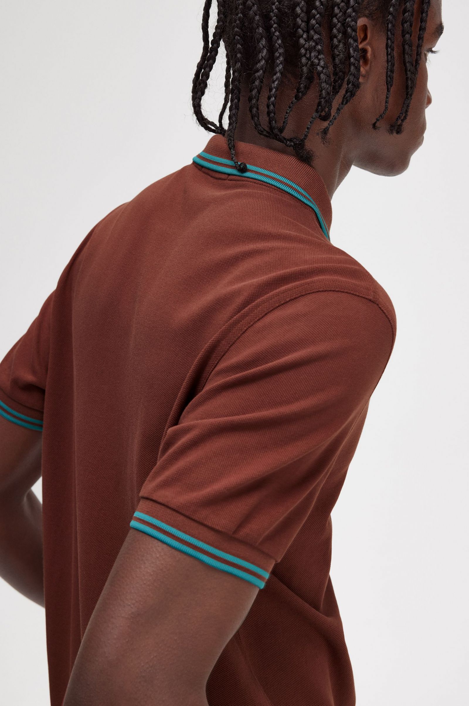 The Fred Perry ShirtM3600 Whisky Brown / Deep Mint / Deep Mint