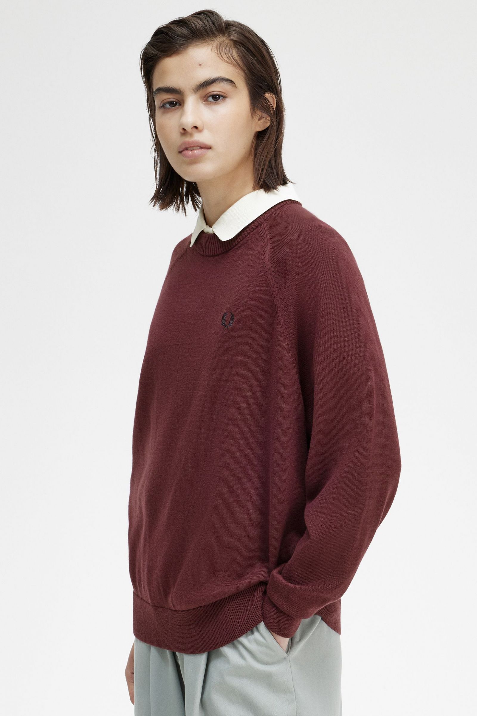 Crew Neck Jumper Oxblood