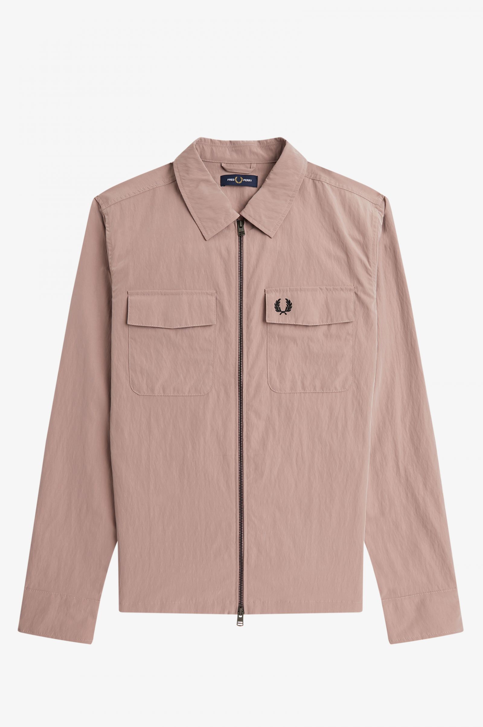 Zip-Through Overshirt Dark Pink