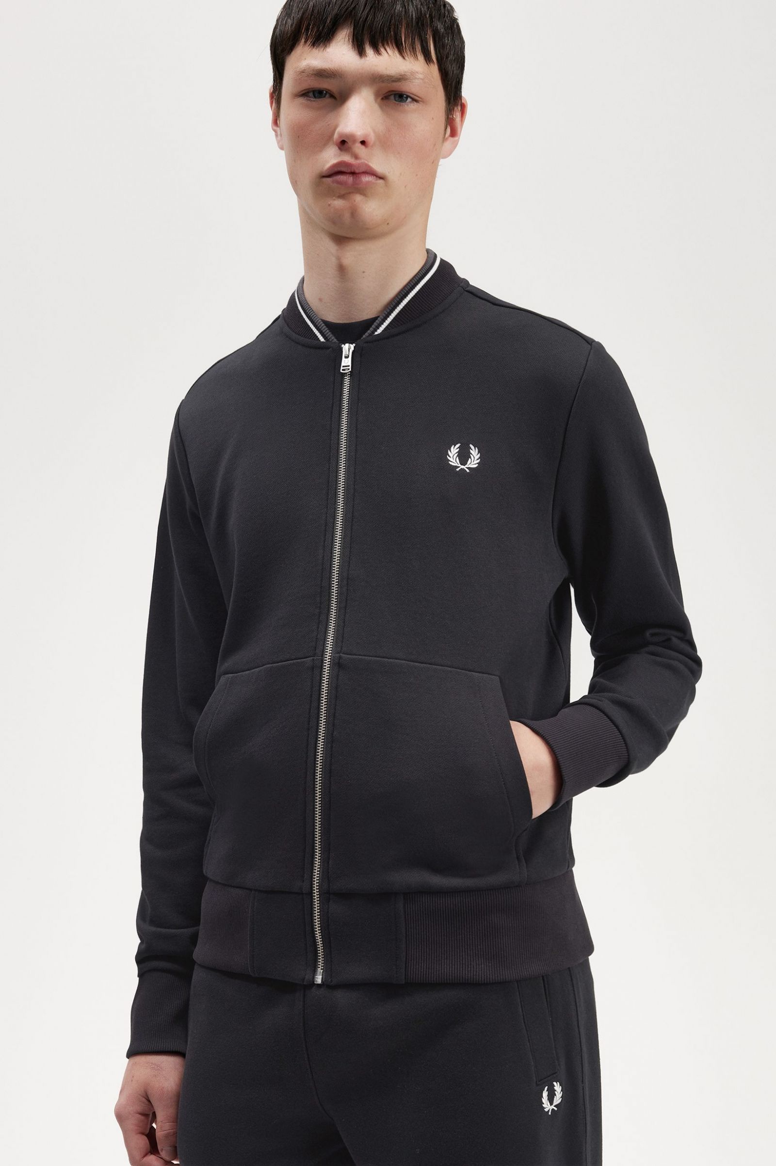 Zip Through Sweatshirt Black