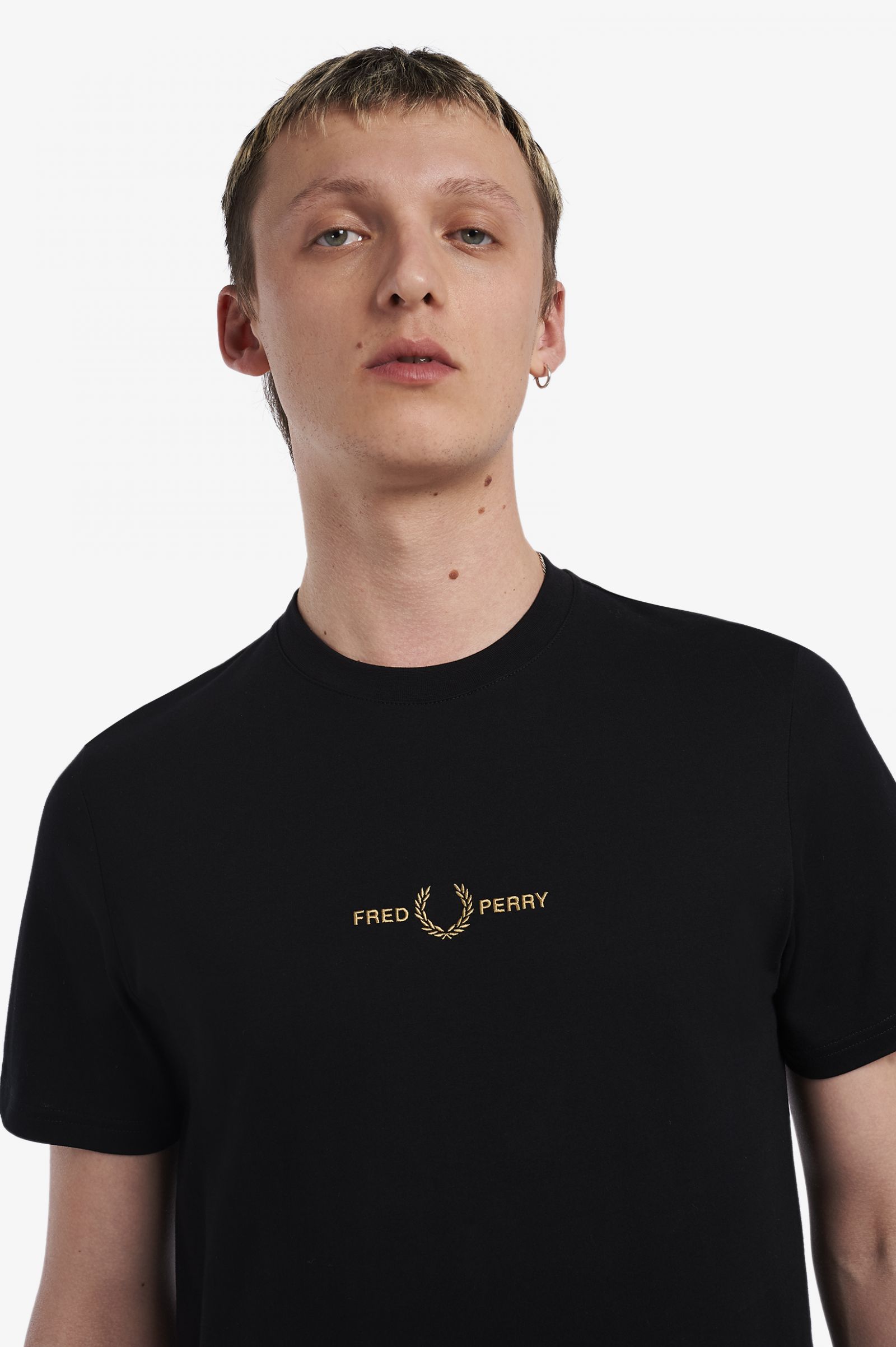 Embroidered T-Shirt Black