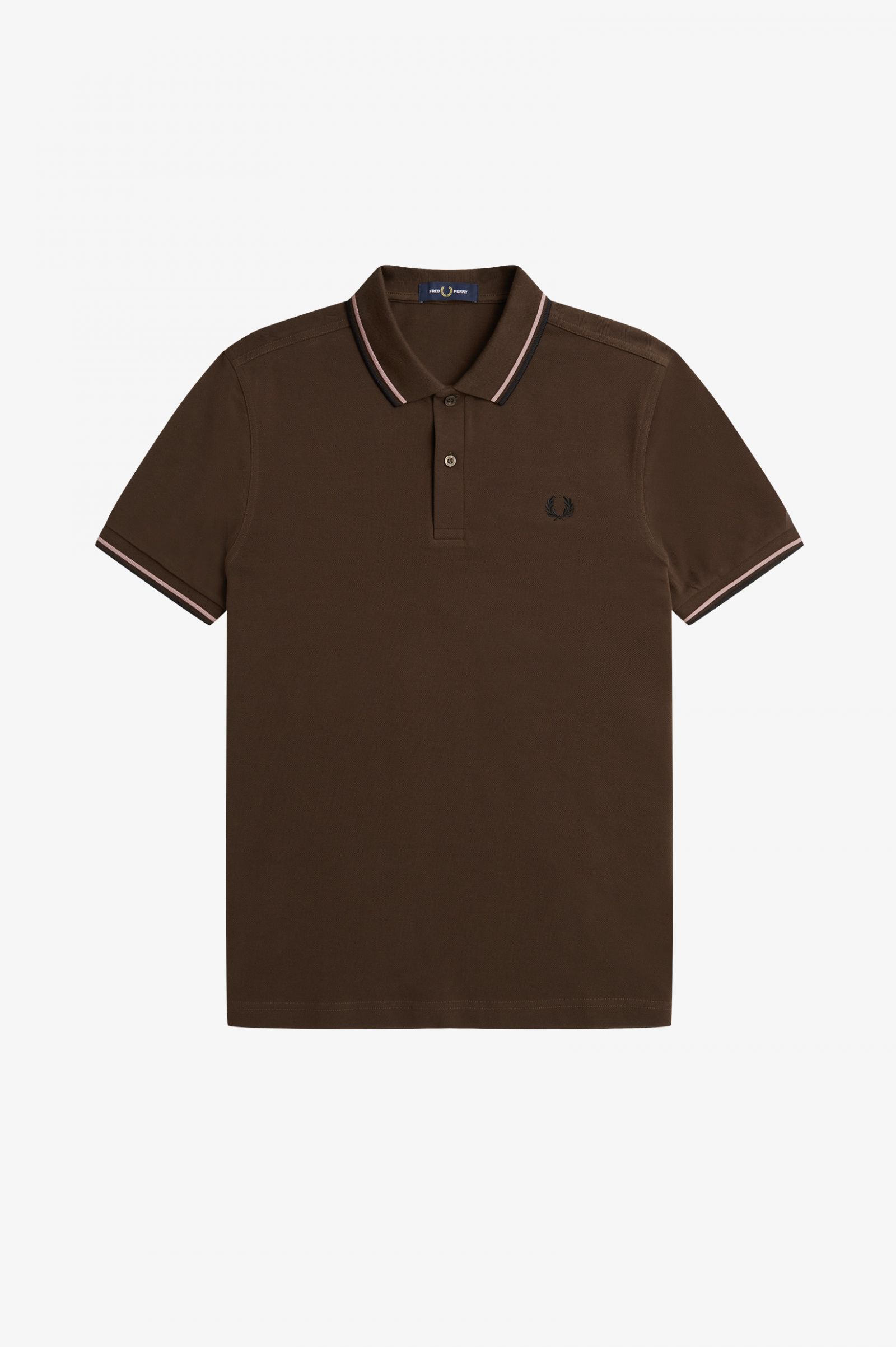 The Fred Perry ShirtM3600 Burnt Tobacco / Dark Pink / Black