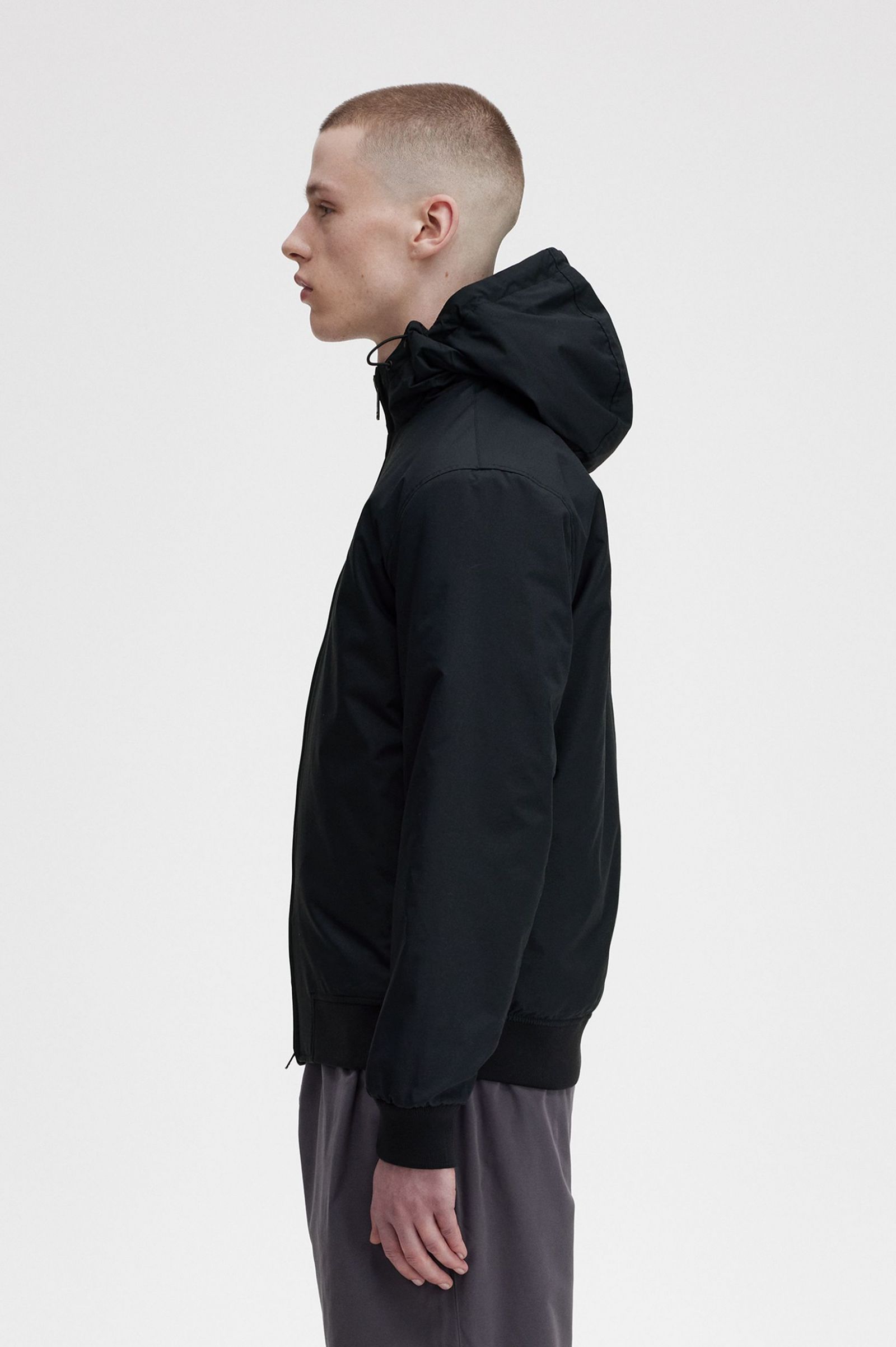 Padded Hooded Brentham Jacket Black / Gunmetal