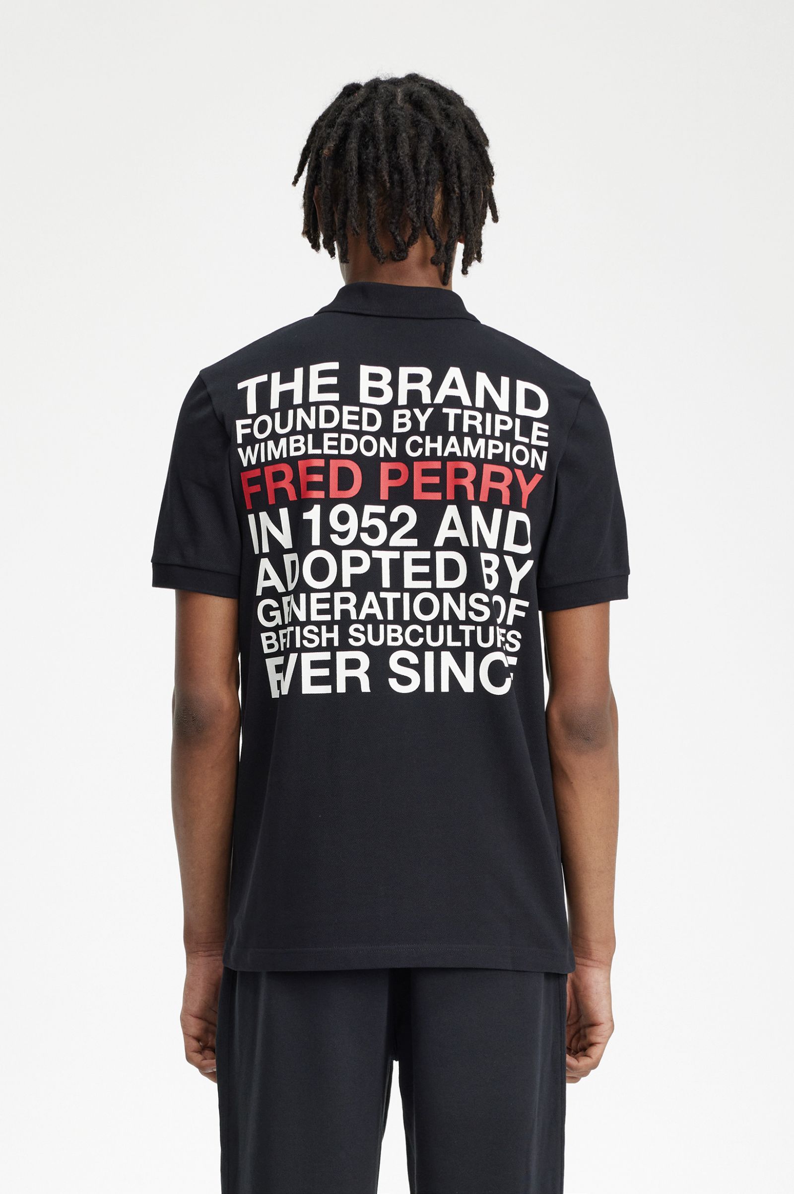 PleasuresLogo Fred Perry Shirt Black