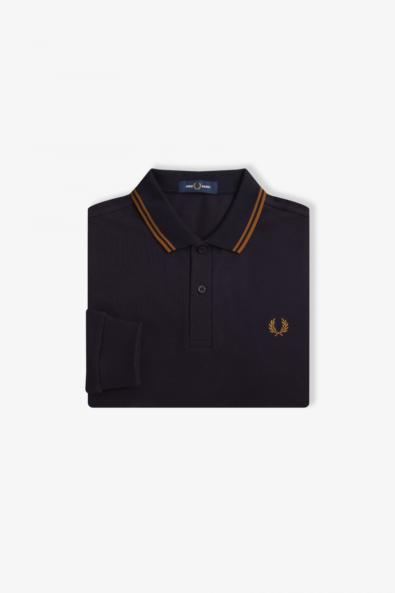 The Fred Perry ShirtM3636 Navy / Dark Caramel / Dark Caramel