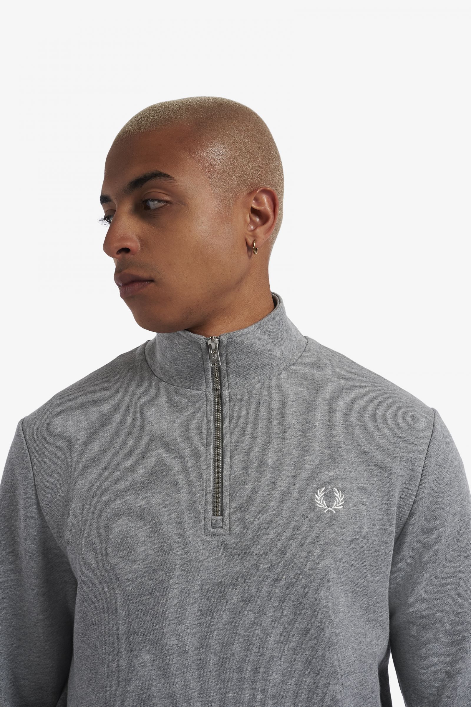 Half Zip Sweatshirt Steel Marl