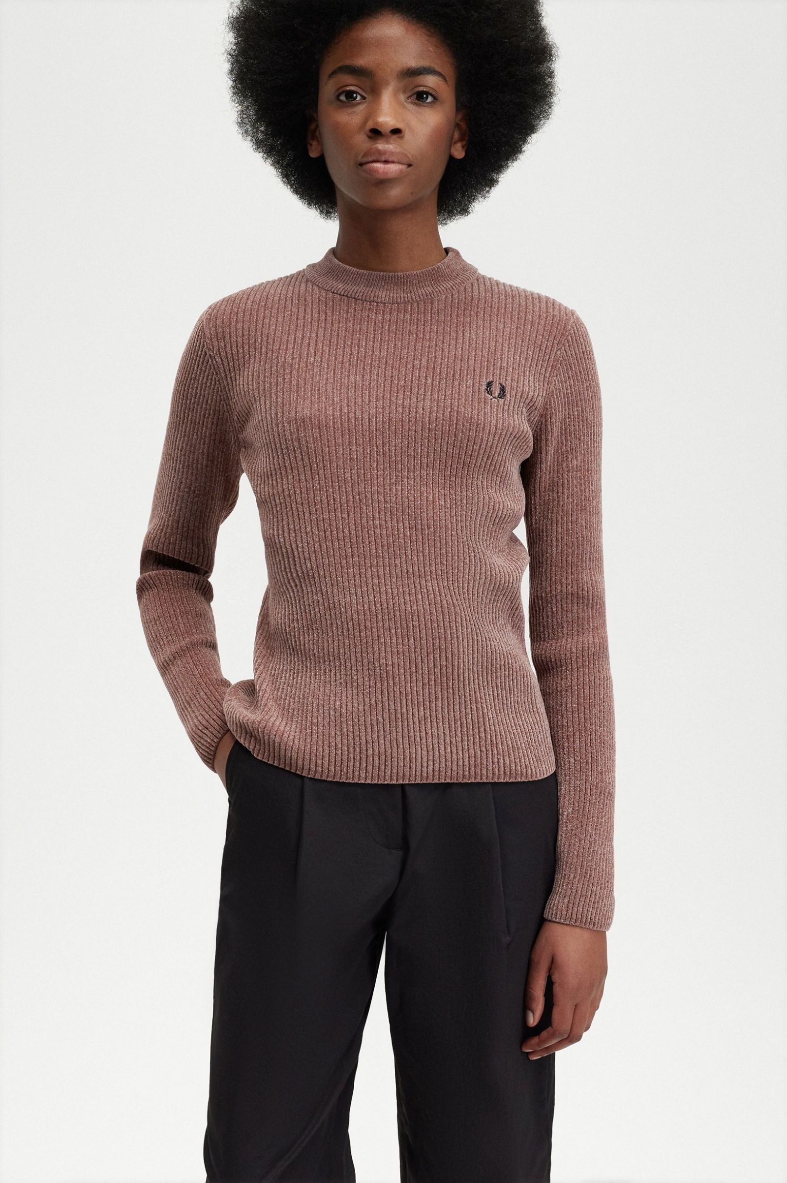 Chenille Rib Jumper Dark Pink