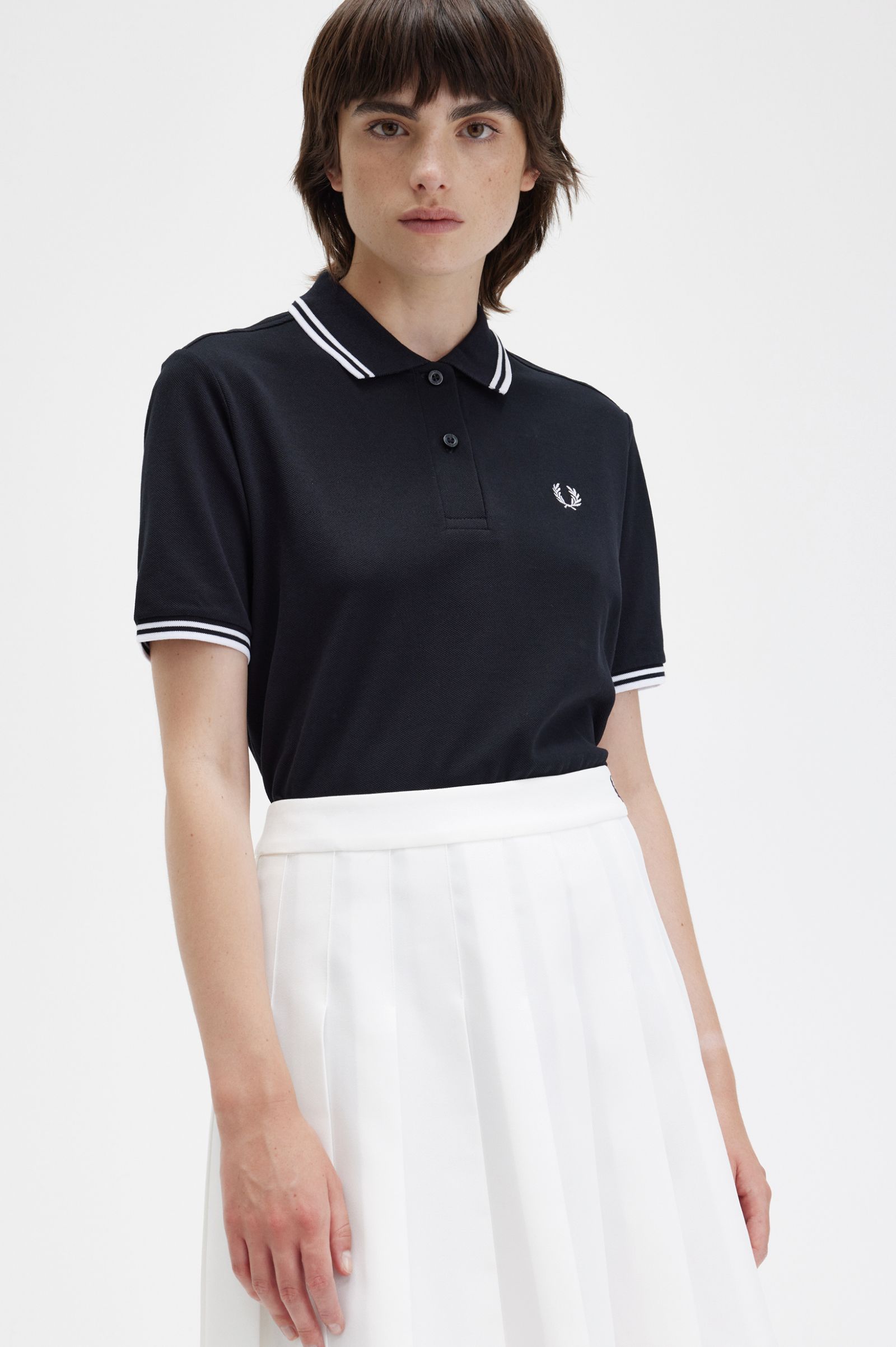 The Fred Perry ShirtG3600 Black / White / White