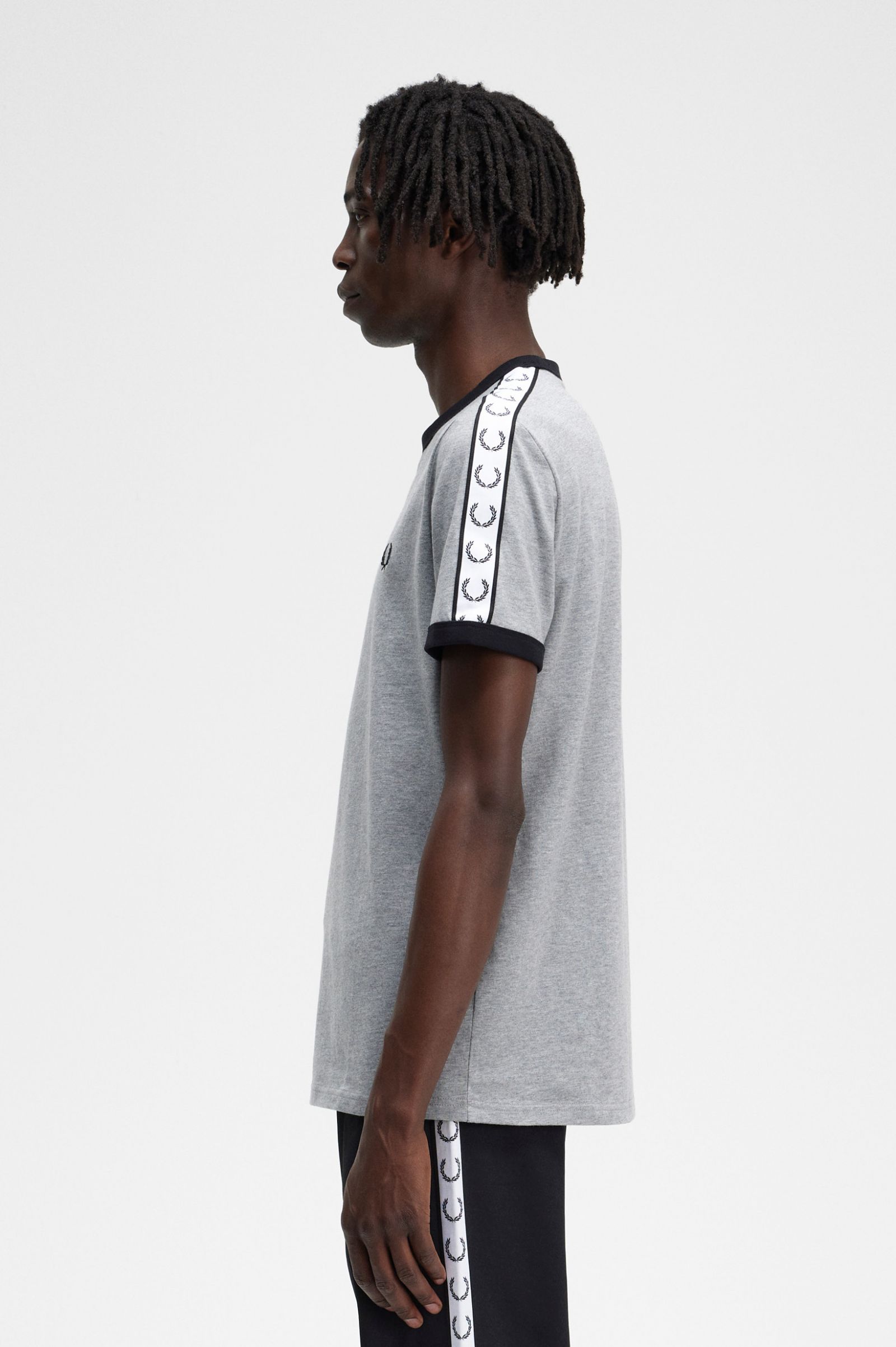 Taped Ringer T-Shirt Steel Marl