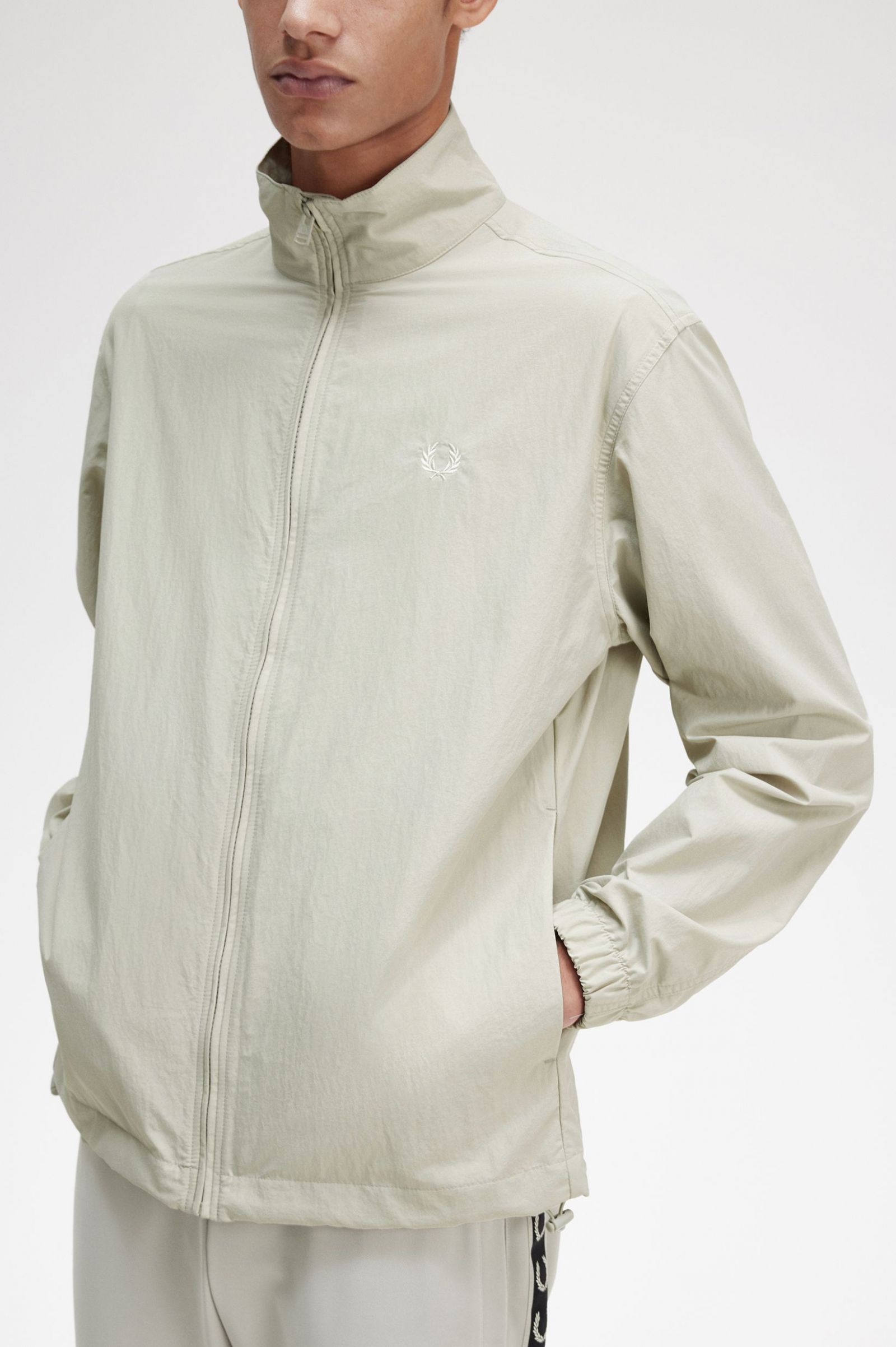 Woven Track Jacket Light Oyster
