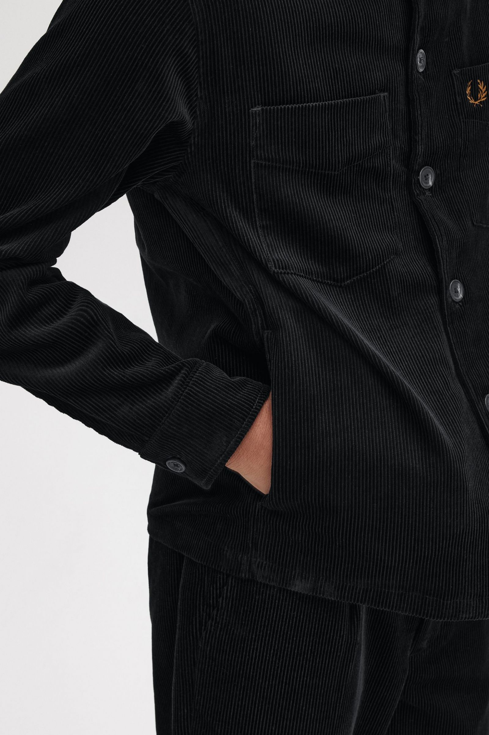 Cord Overshirt Black
