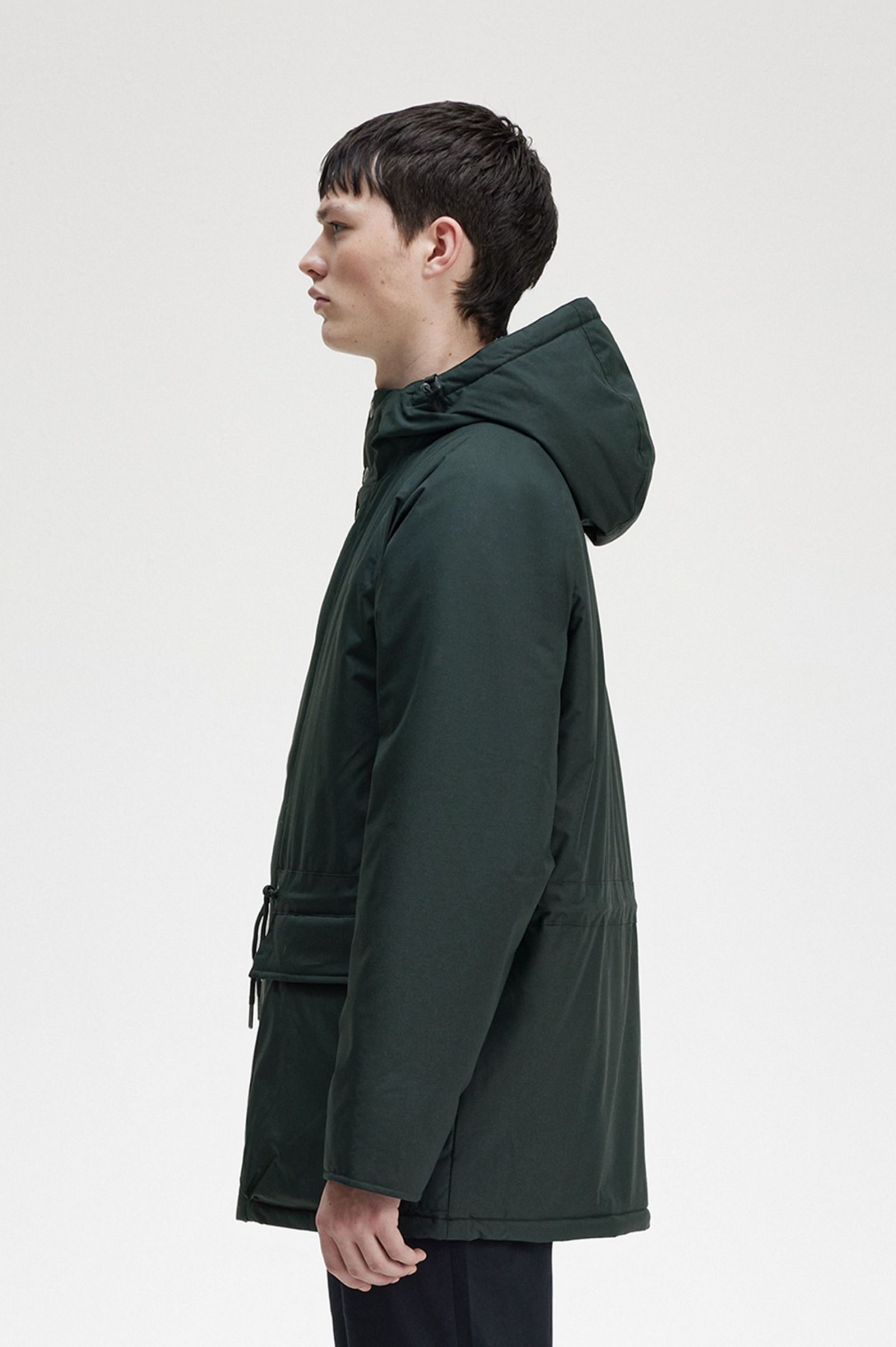 Padded Zip Through Jacket Night Green
