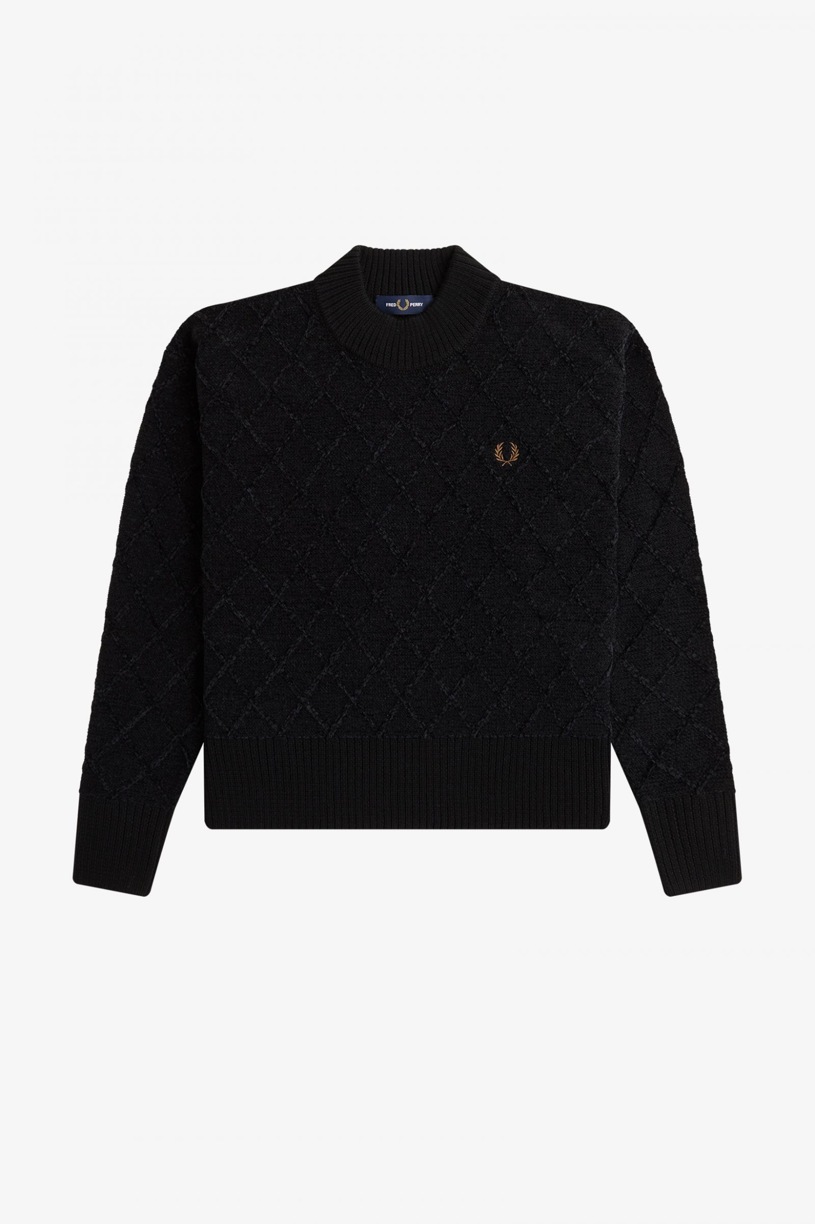 Chenille Grid Jumper Black