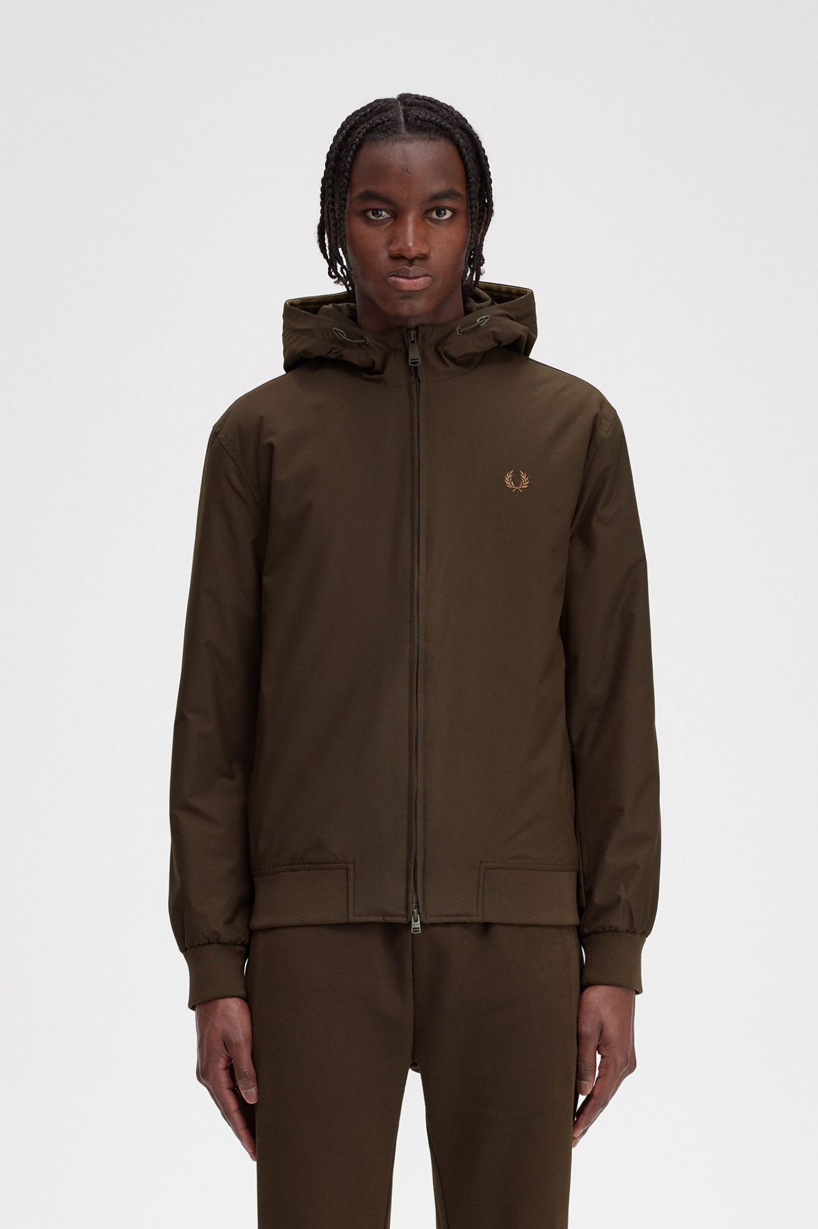 Padded Hooded Brentham Jacket Burnt Tobacco
