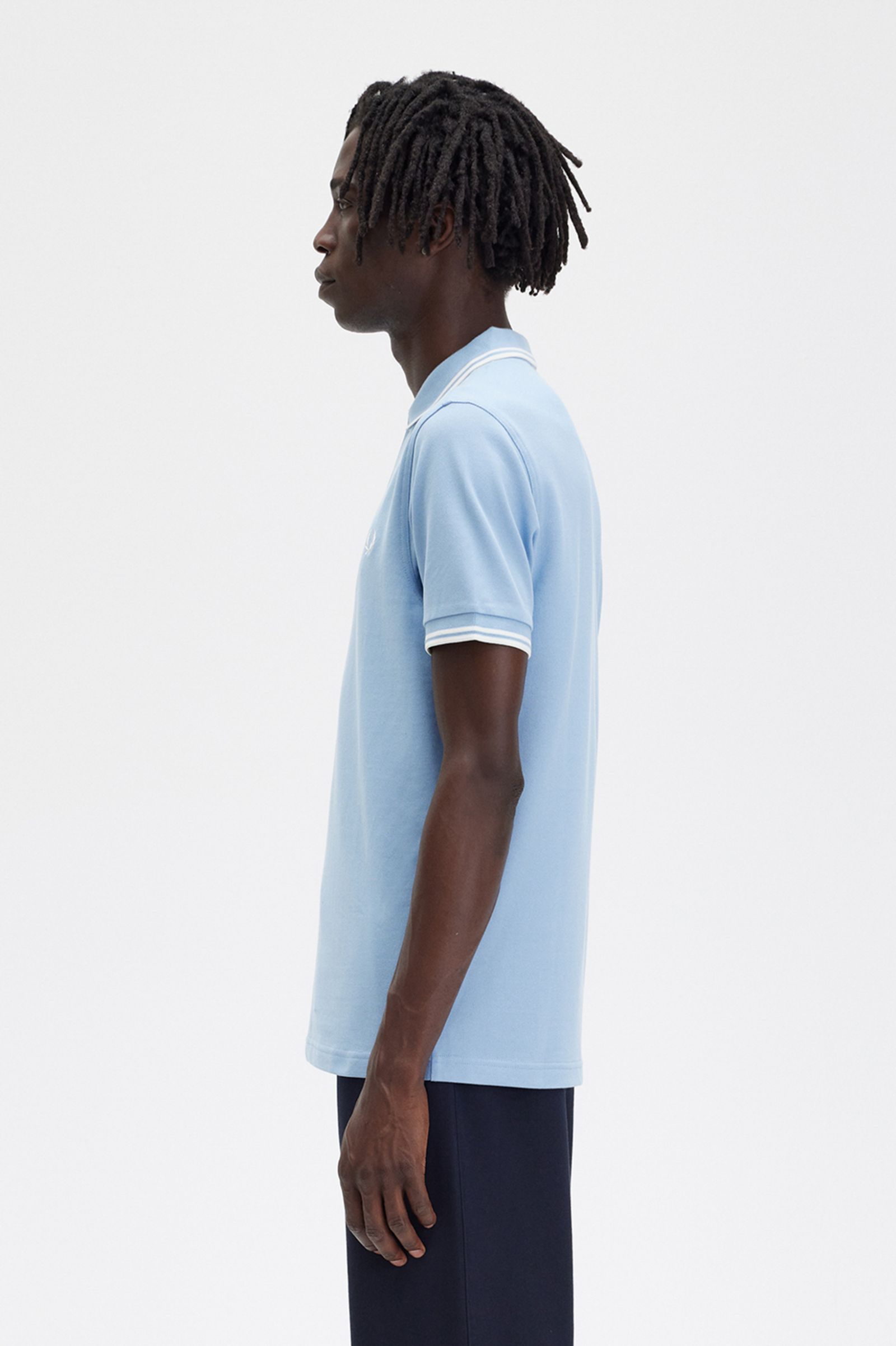 The Fred Perry ShirtM3600 Sky Blue / Snow White / Snow White