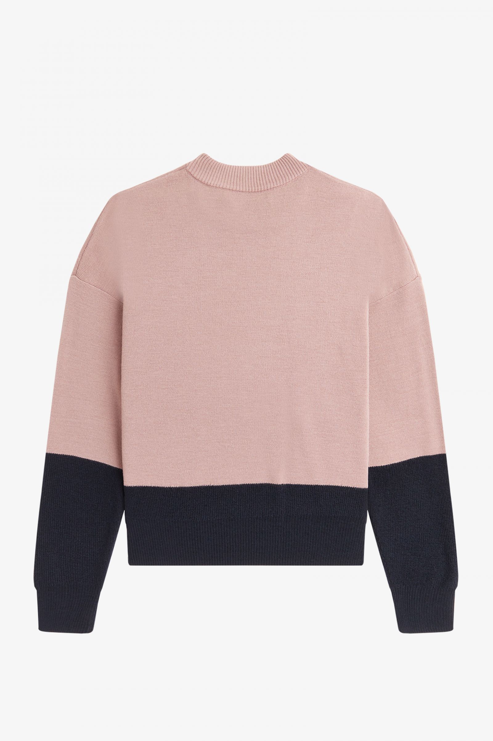 Colour Block Jumper Dusty Rose Pink