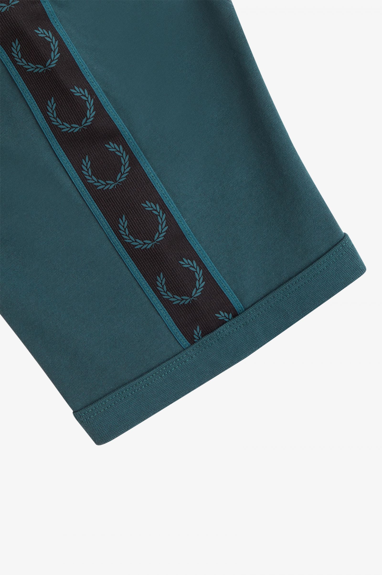 Contrast Tape Ringer T-Shirt Petrol Blue / Black