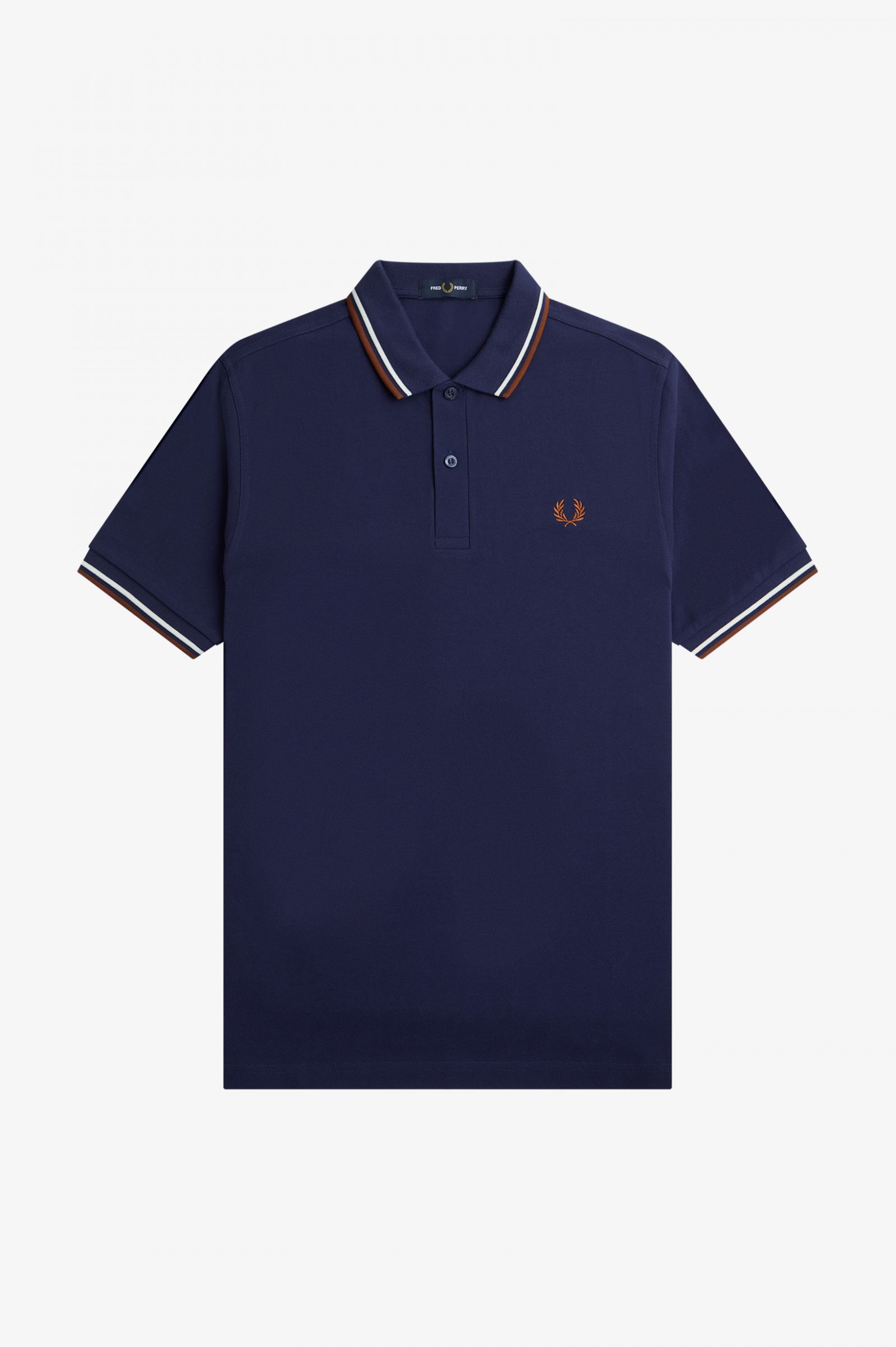 The Fred Perry ShirtM3600 French Navy / Ecru / Whisky Brown